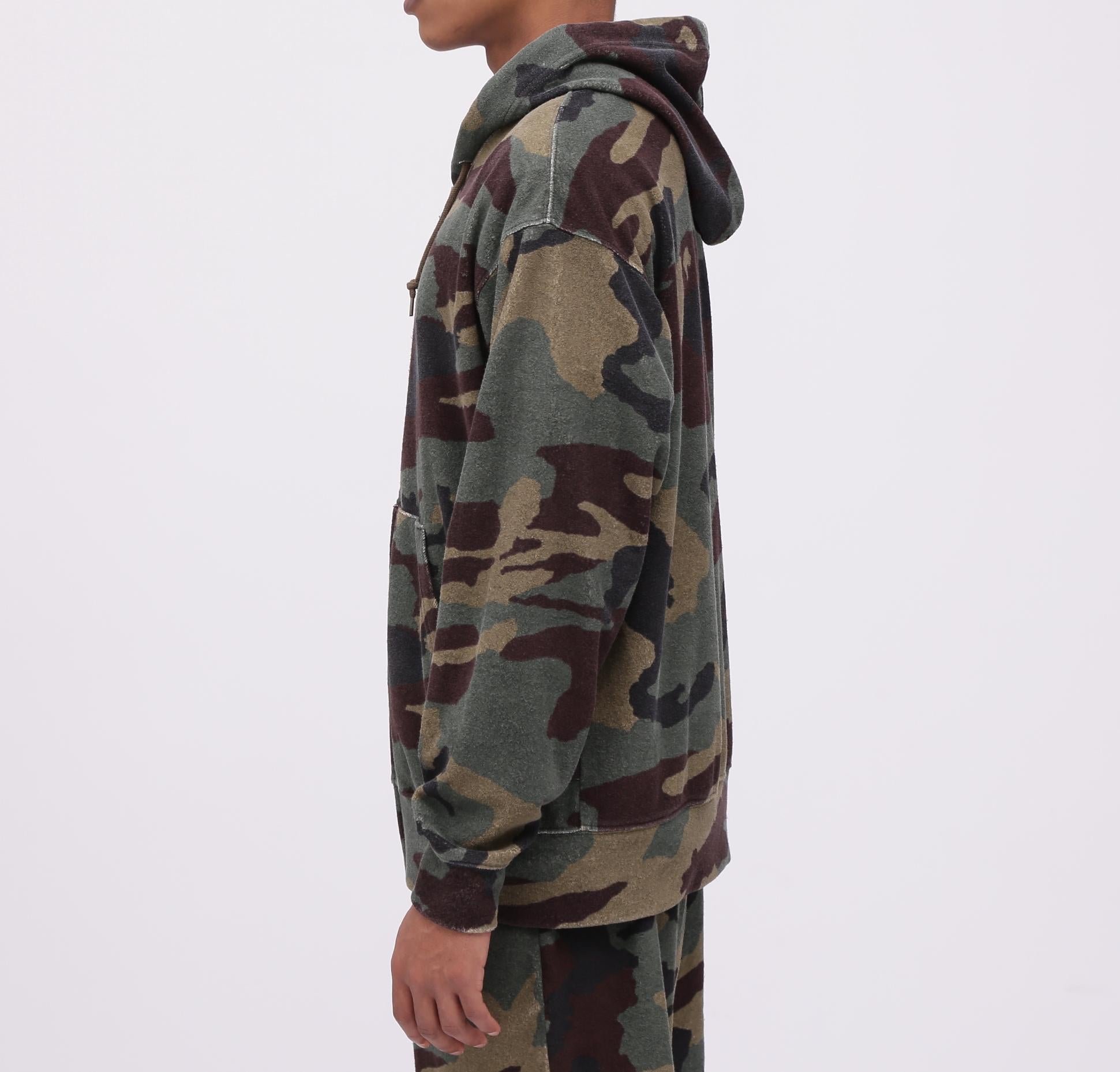 《直営店限定》PILE CAMO ZIP UP HOODIE / パイル カモ ジップアップ フーディー / AVI>EX / カモ4