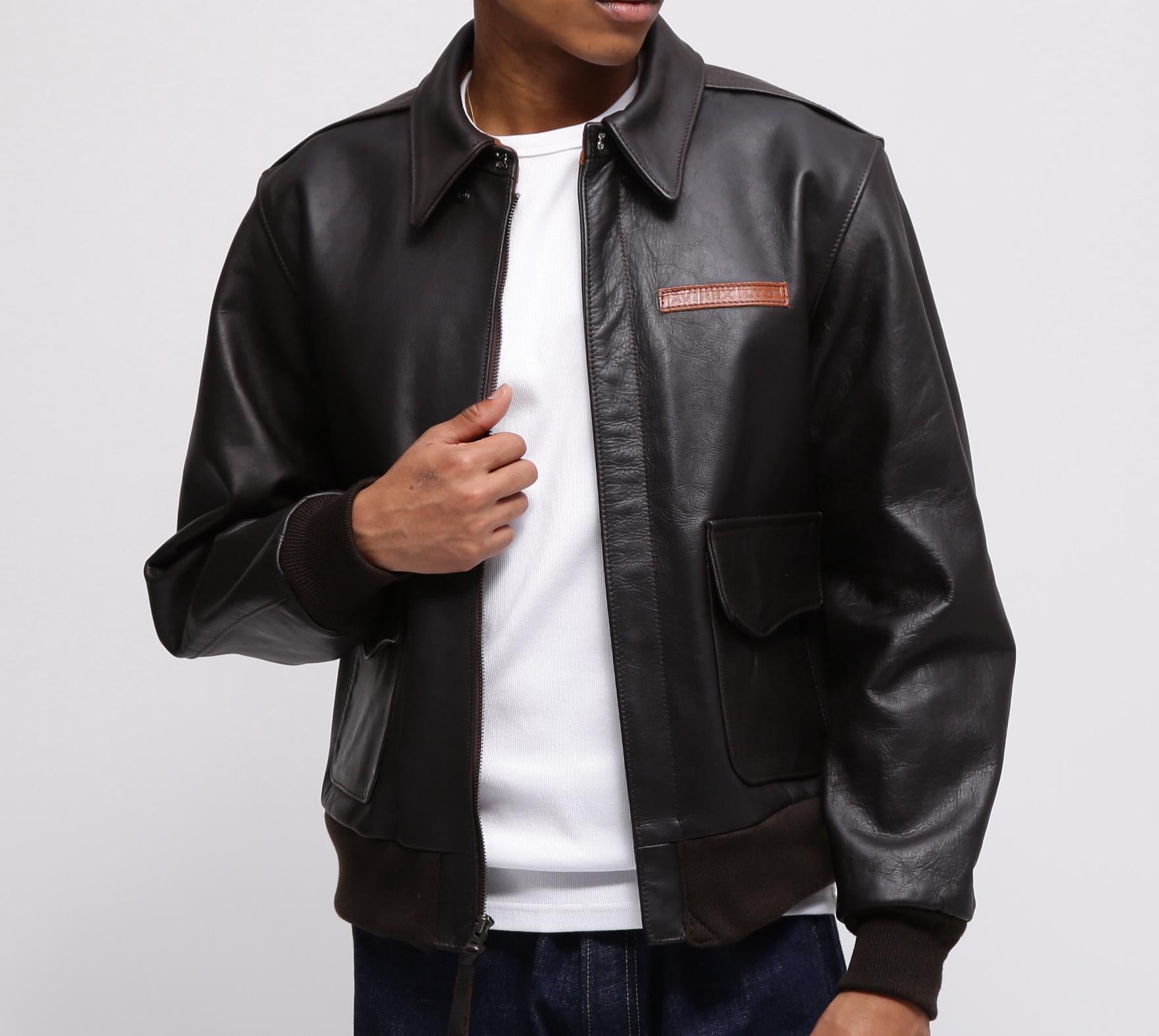 《MADE IN USA》A-2 ダークブラウン3