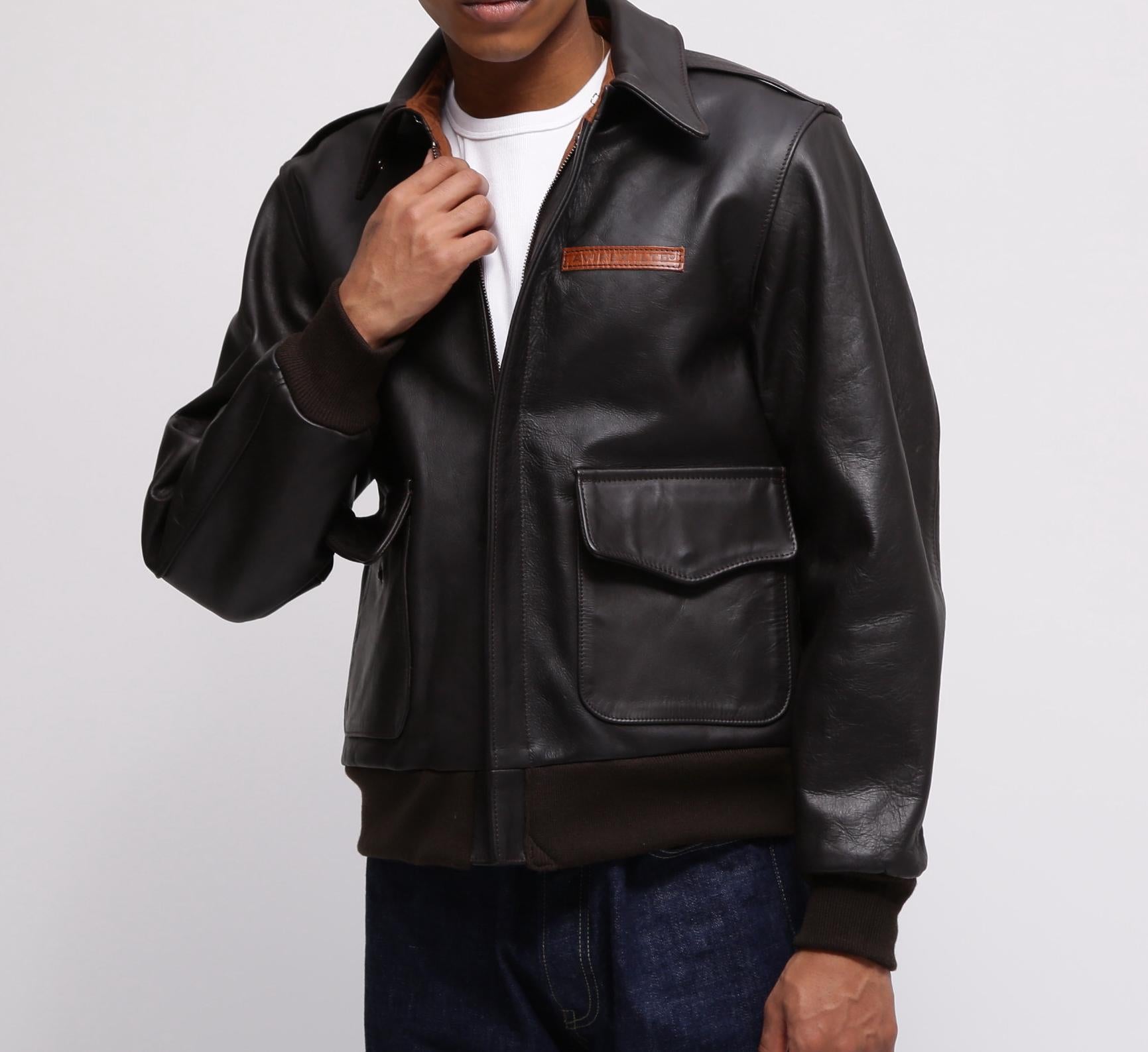 《MADE IN USA》A-2 ダークブラウン3