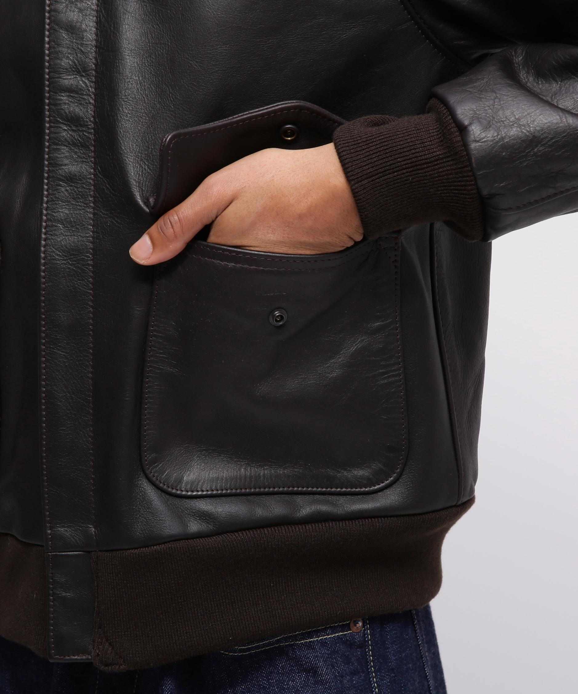 《MADE IN USA》A-2 ダークブラウン3