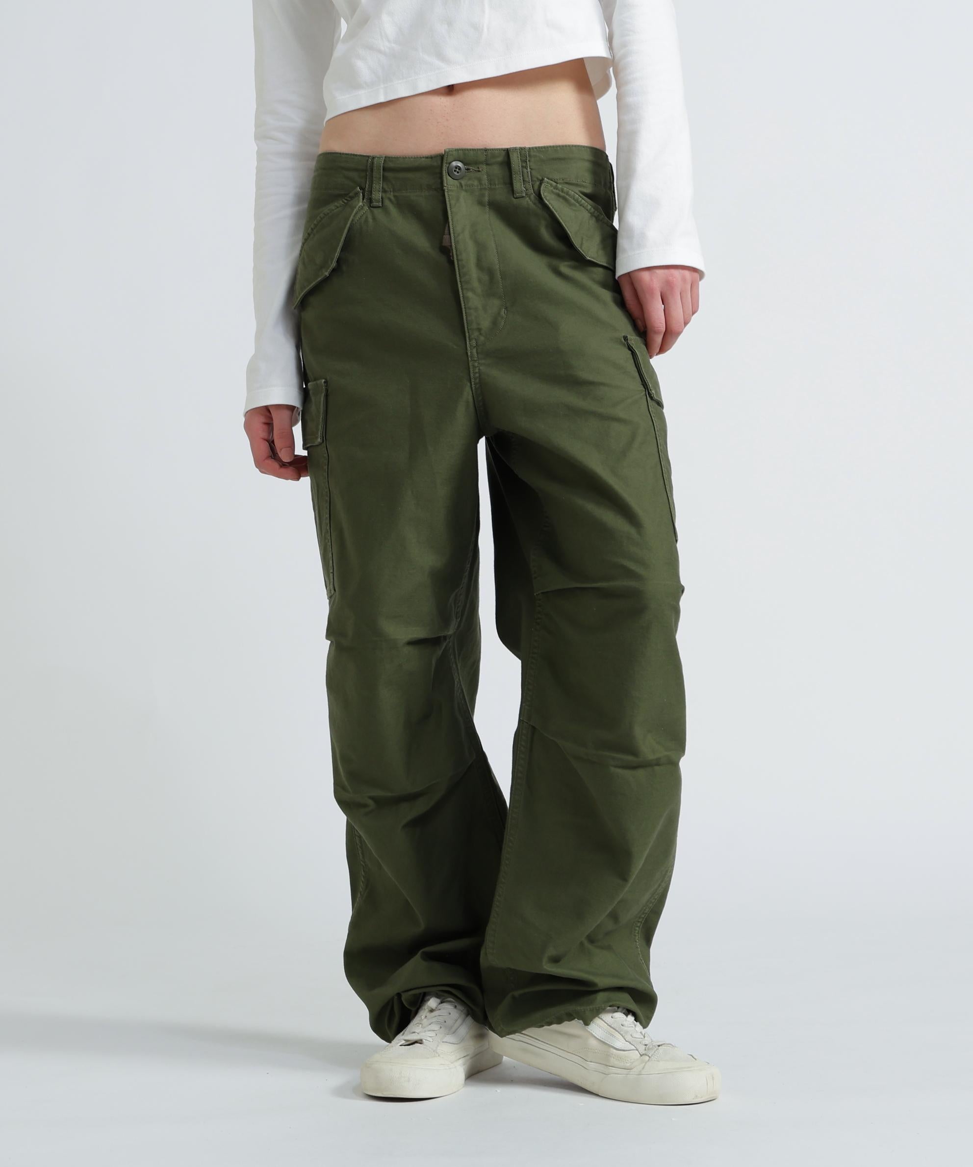 《WOMAN/直営店限定》NYLON/COTTON M-65 FATIGUE PANTS/ナイロンコットン M-65ファティーグパンツ オリーブ