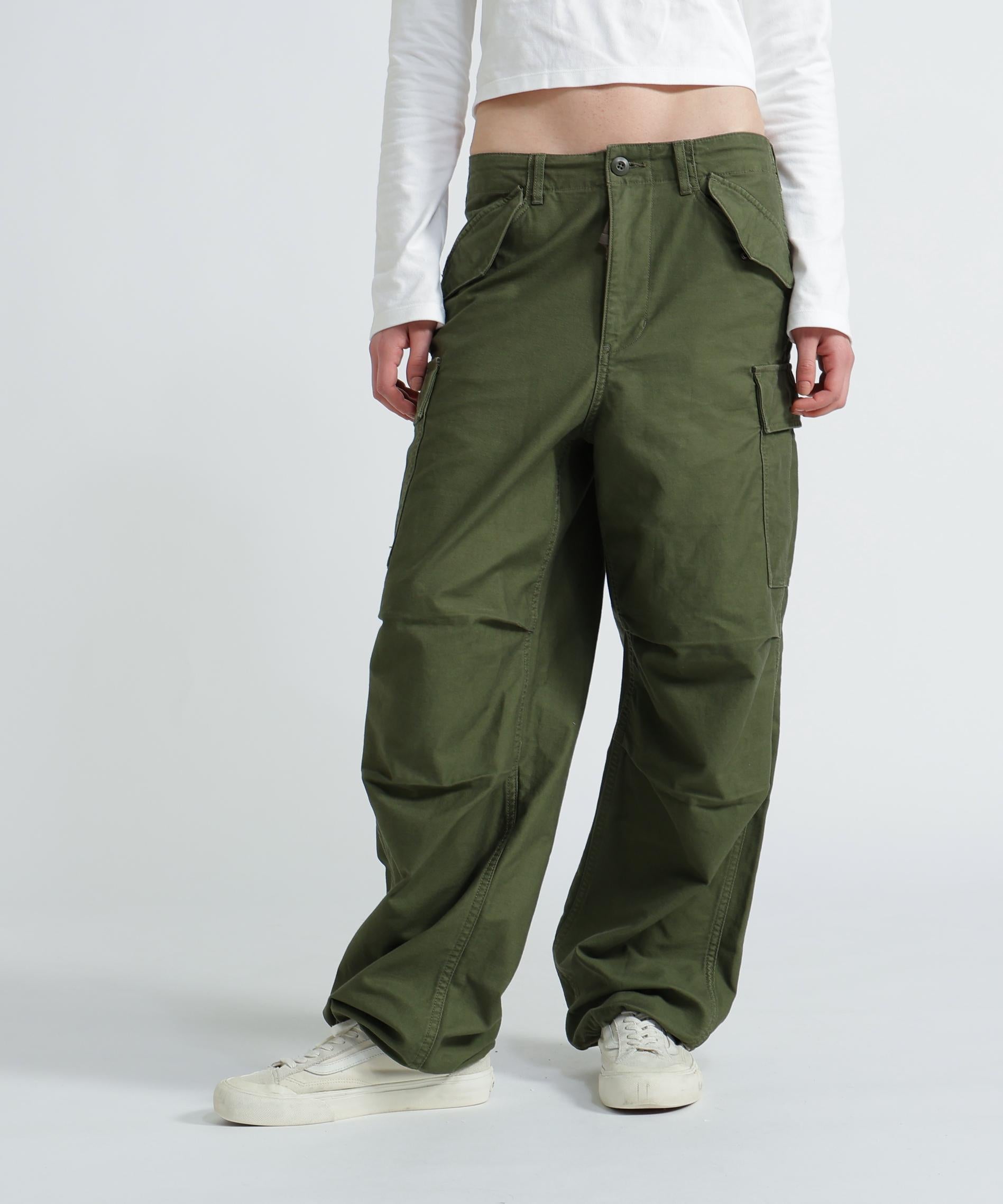 《WOMAN/直営店限定》NYLON/COTTON M-65 FATIGUE PANTS/ナイロンコットン M-65ファティーグパンツ オリーブ