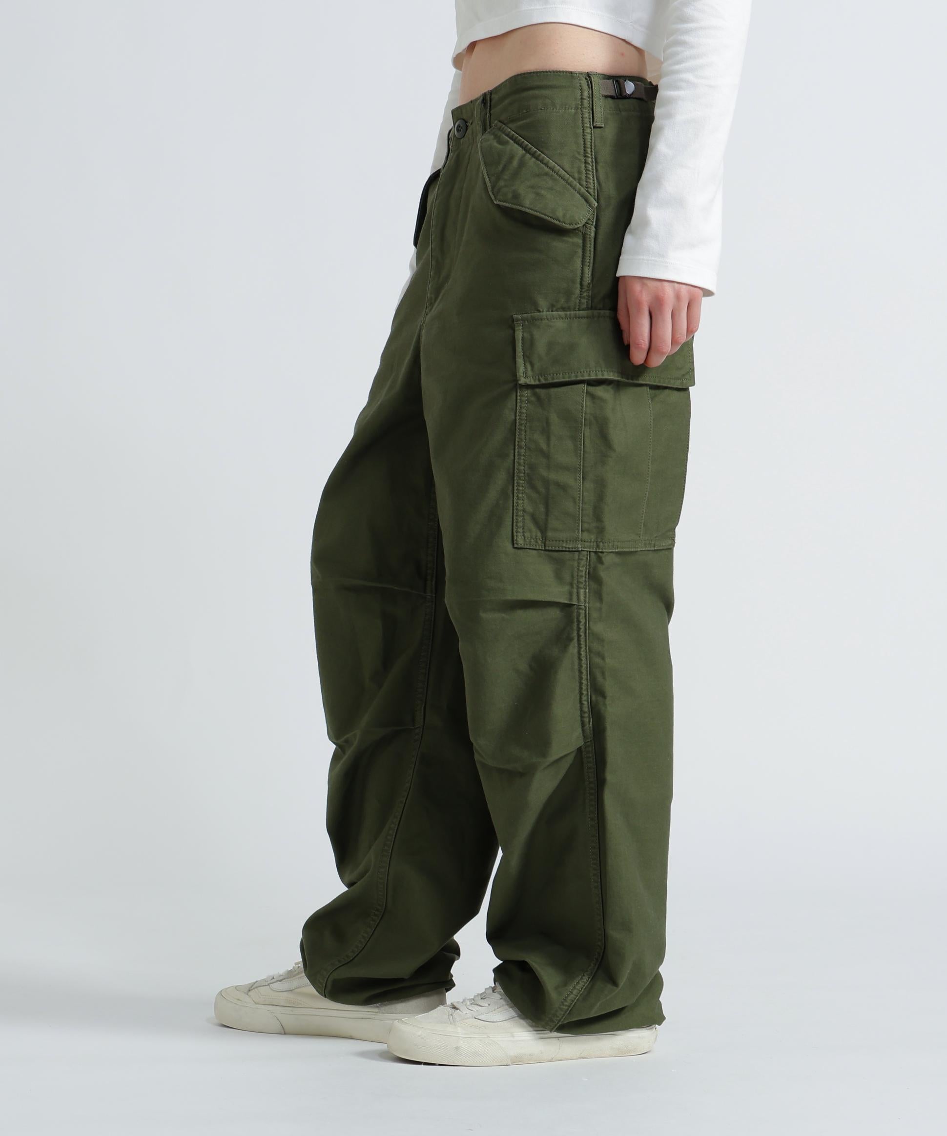 《WOMAN/直営店限定》NYLON/COTTON M-65 FATIGUE PANTS/ナイロンコットン M-65ファティーグパンツ オリーブ