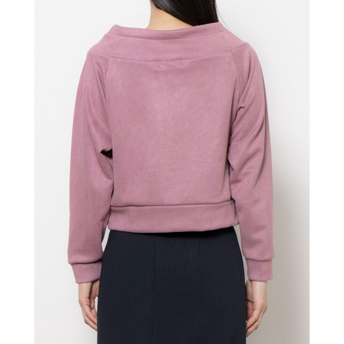 12Twelve Agenda Faux suede hooded cut and sew pullover