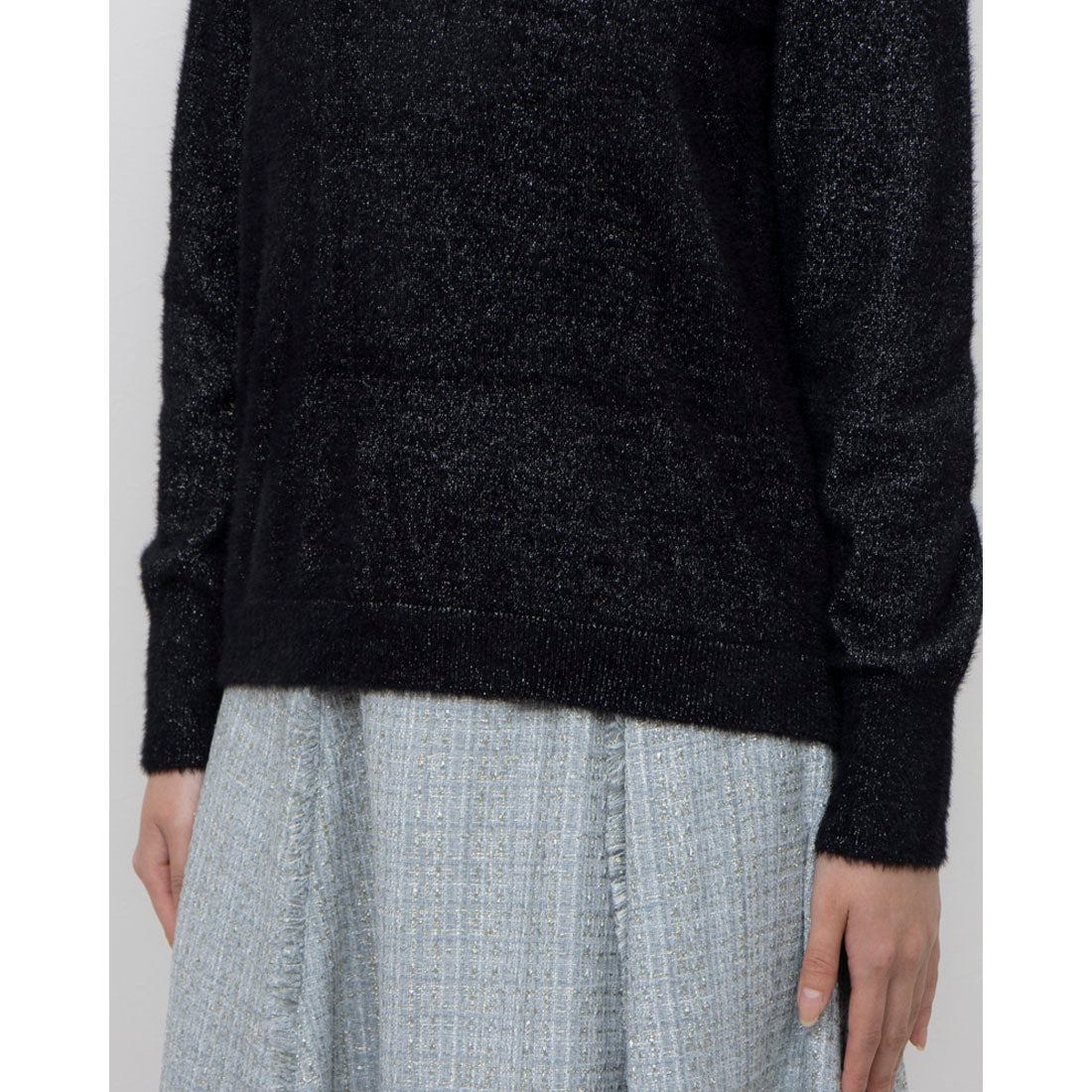 トゥエルブアジェンダ 12Twelve Agenda プチハイネックシャギーニット (ブラック) ブラック