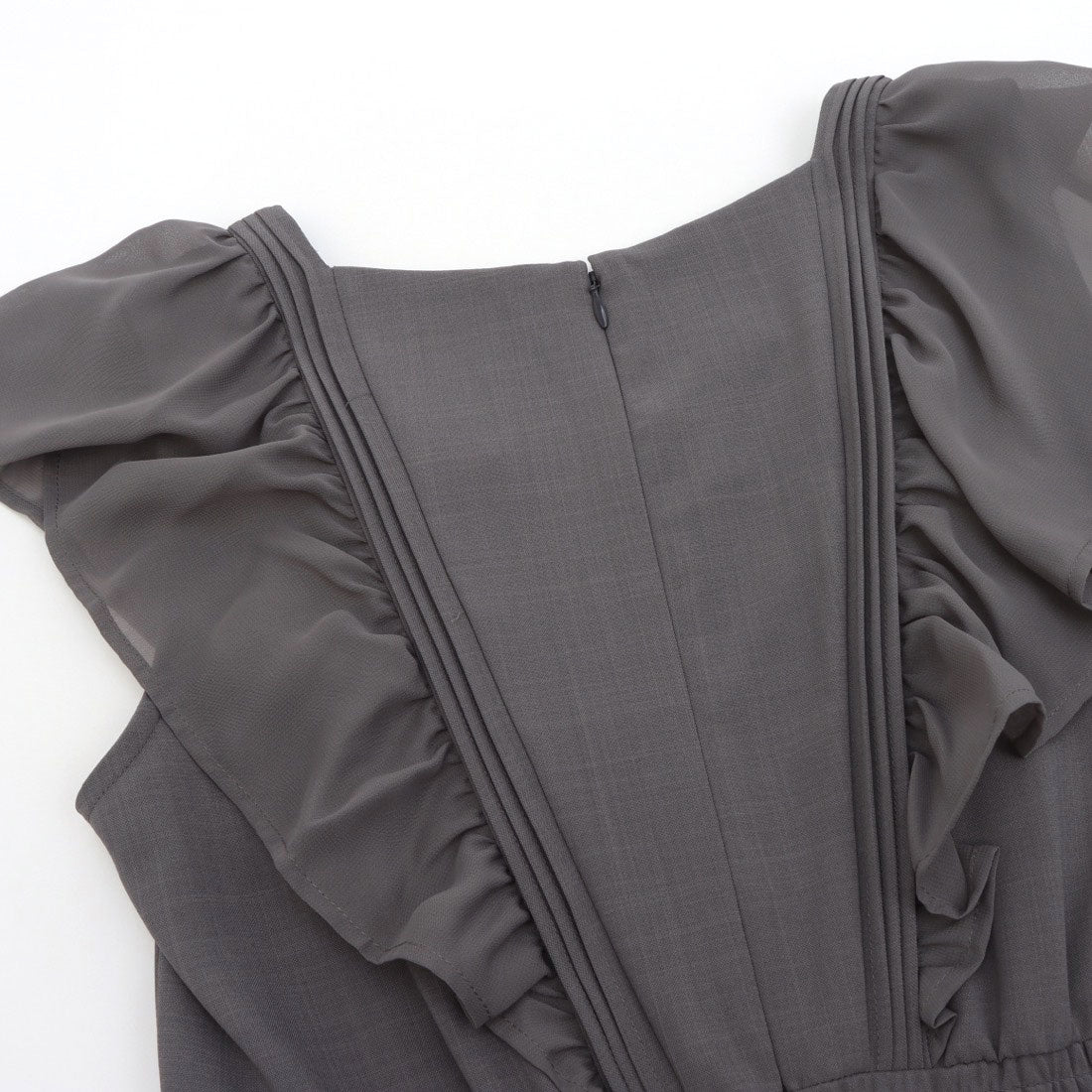 トゥエルブアジェンダ 12Twelve Agenda フリルドッキングワンピース (グレー) グレー