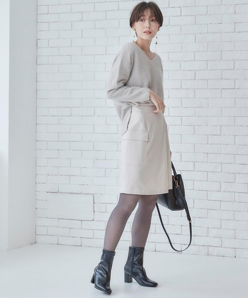 トゥエルブアジェンダ 12Twelve Agenda TRライト起毛片ポケット台形スカート