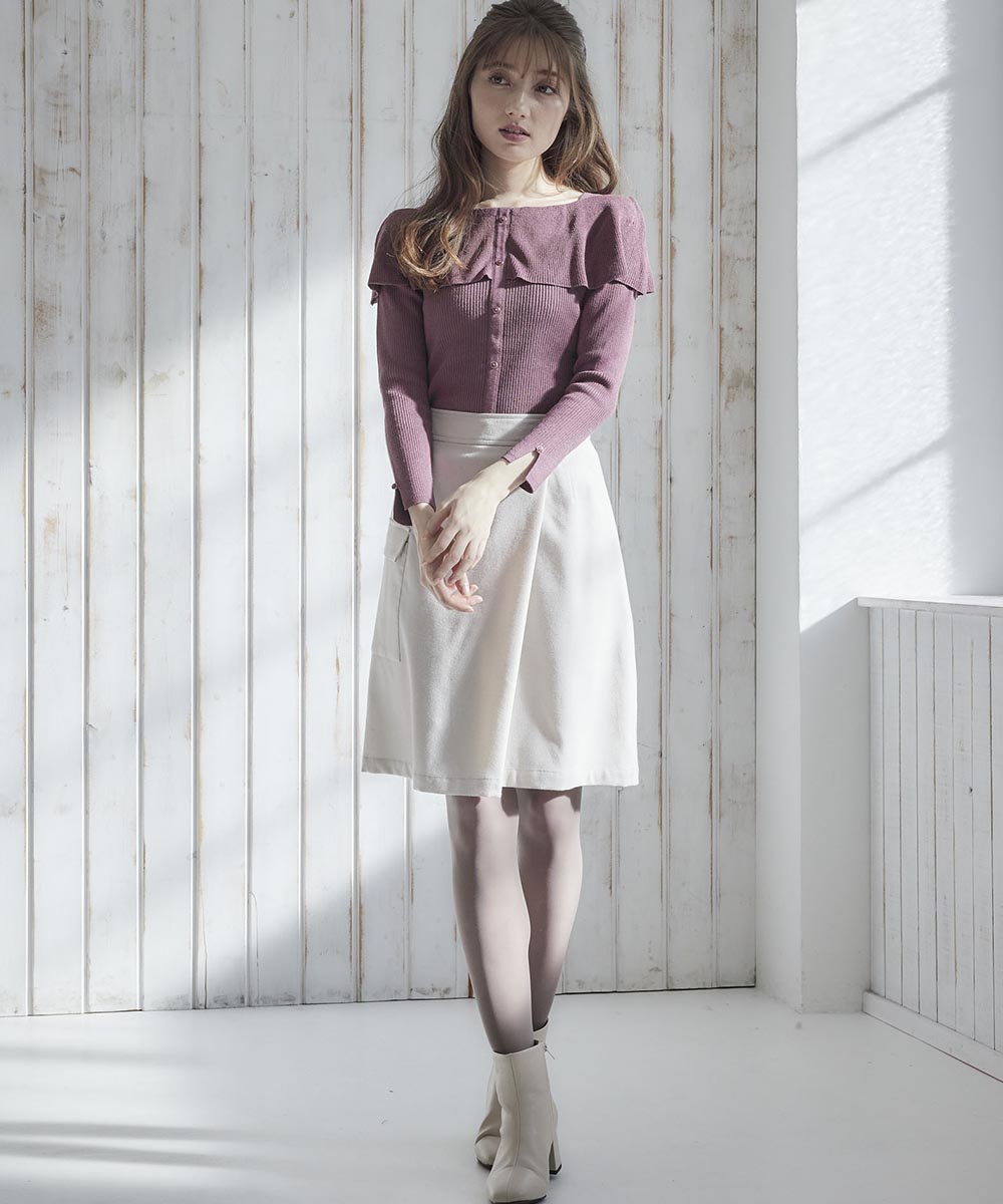 トゥエルブアジェンダ 12Twelve Agenda TRライト起毛片ポケット台形スカート