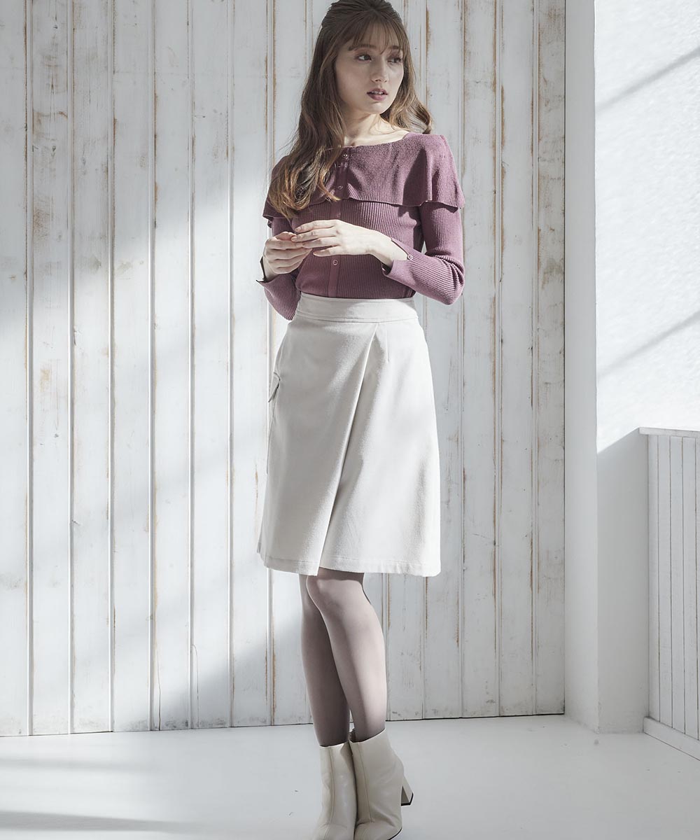 トゥエルブアジェンダ 12Twelve Agenda TRライト起毛片ポケット台形スカート