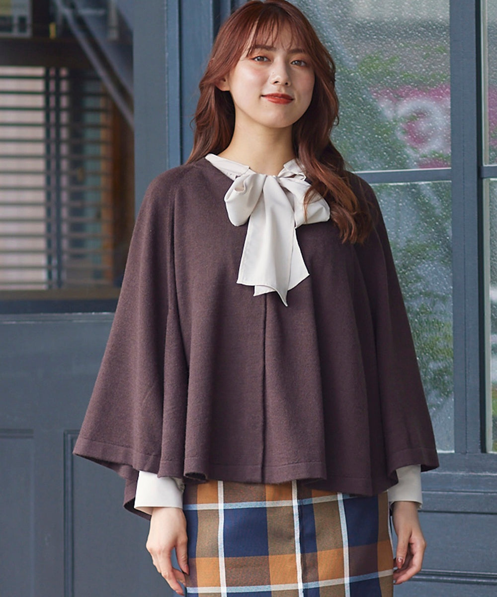 トゥエルブアジェンダ 12Twelve Agenda スリットデザインニットケープ