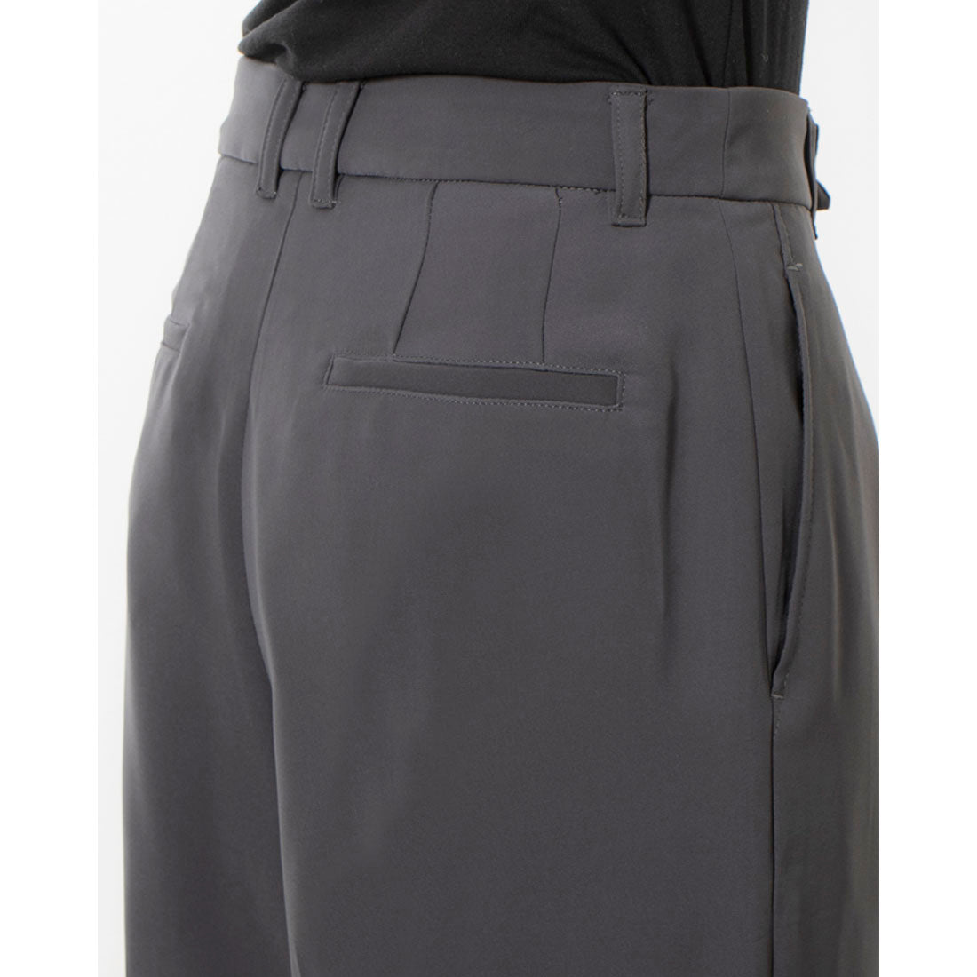 トゥエルブアジェンダ 12Twelve Agenda タックワイドパンツ (チャコールグレー) チャコールグレー