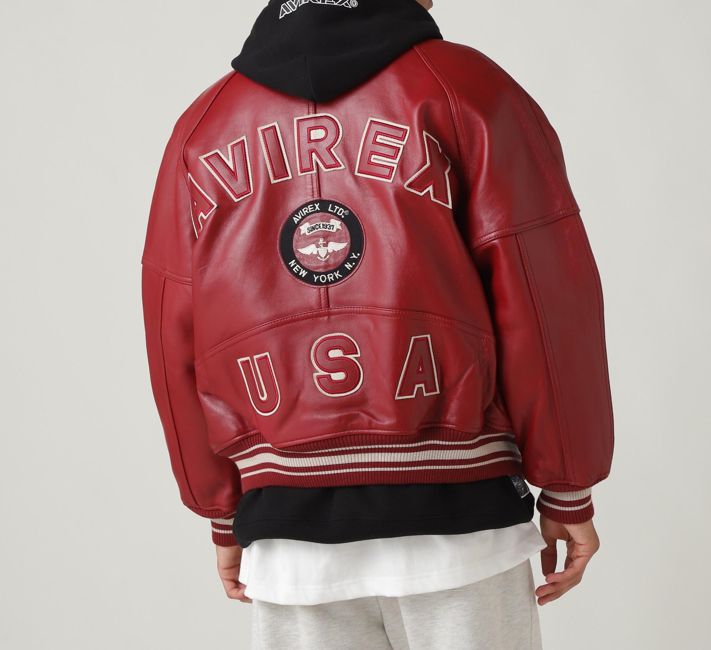 VA>SITY JACKET/ヴァーシティ ジャケット レッド