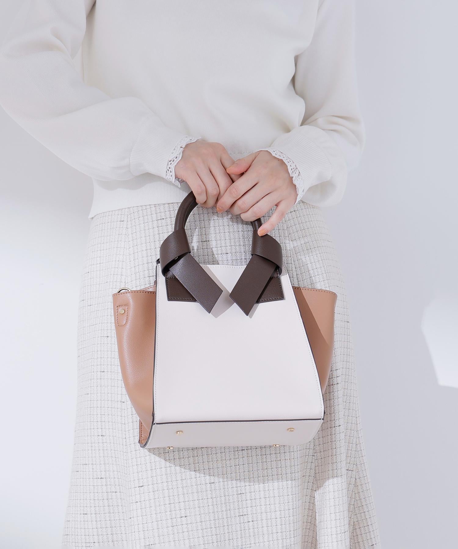 リボンハンドルトートバッグ オフベース2