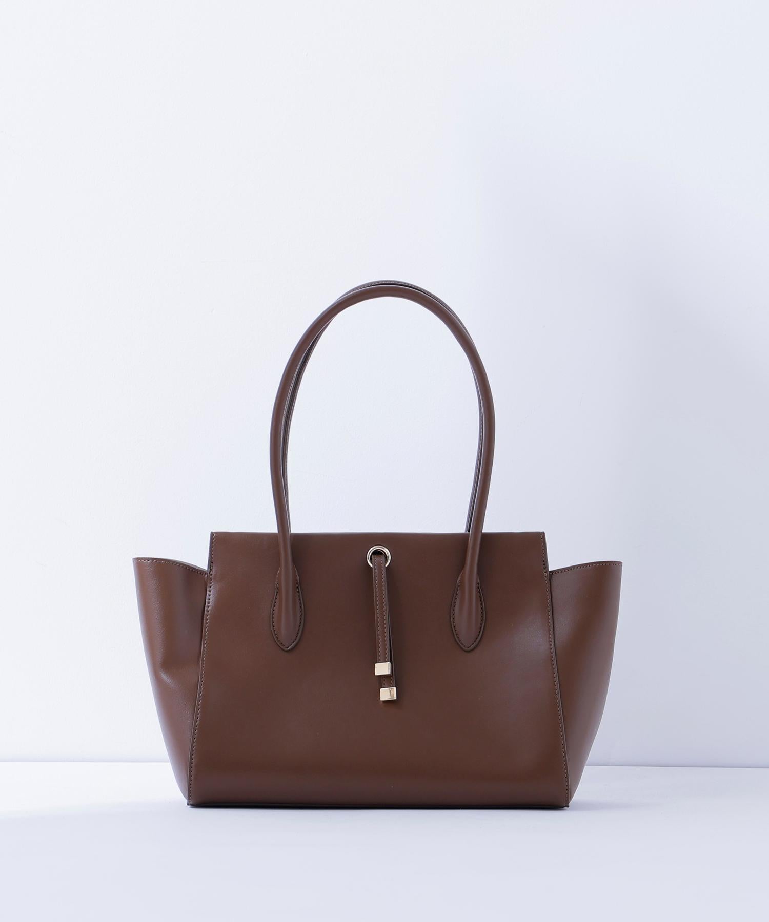 バトーシェイプトートバッグ キャラメルブラウン