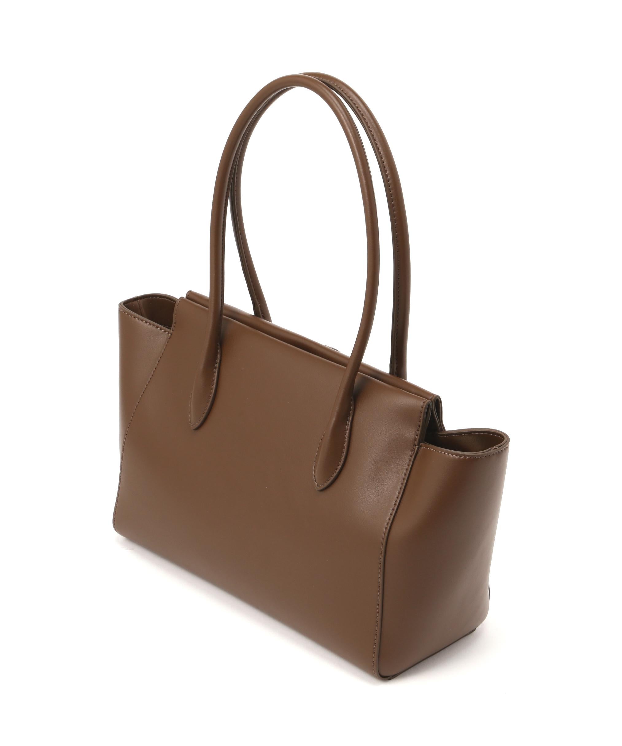 バトーシェイプトートバッグ キャラメルブラウン