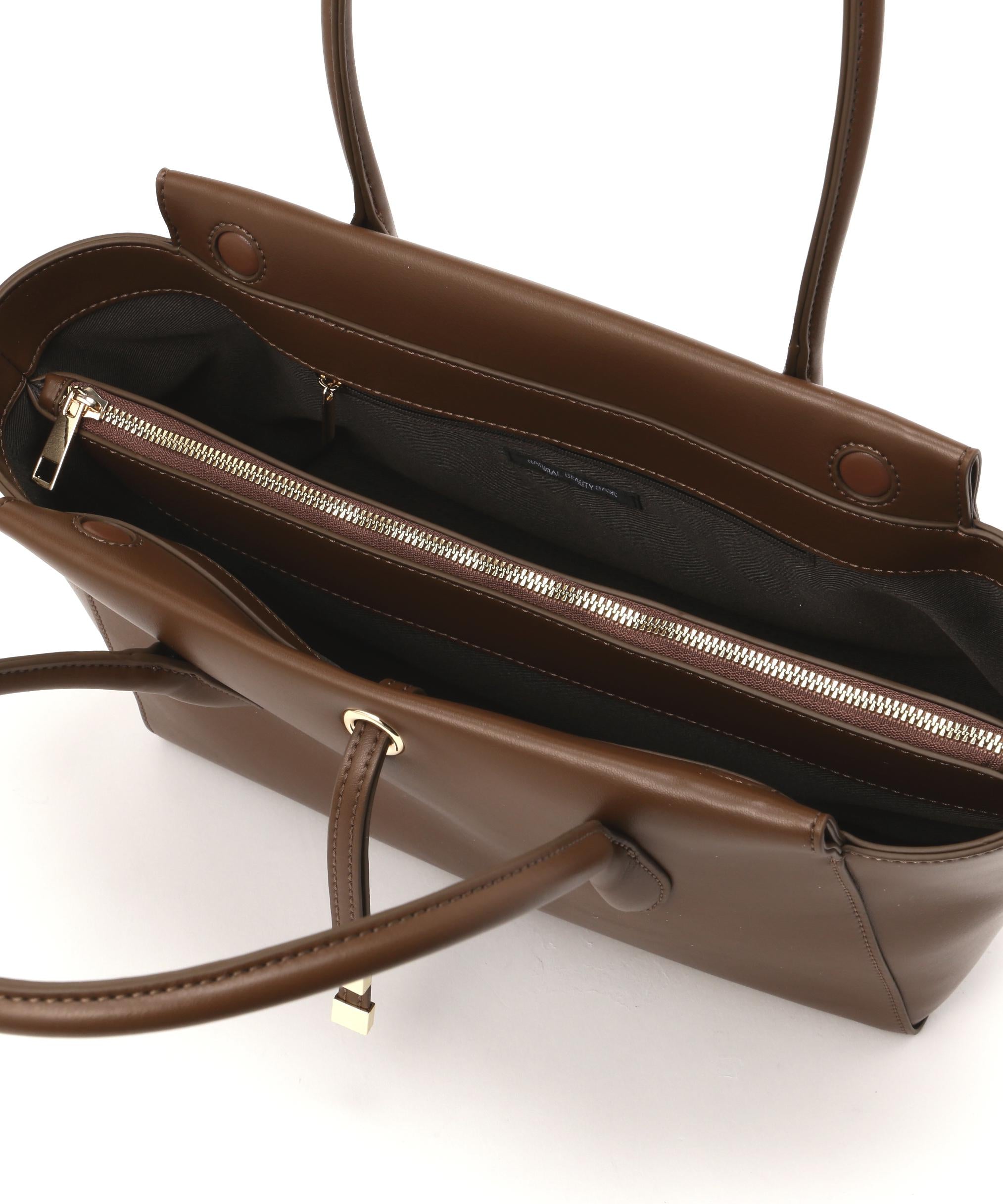 バトーシェイプトートバッグ キャラメルブラウン