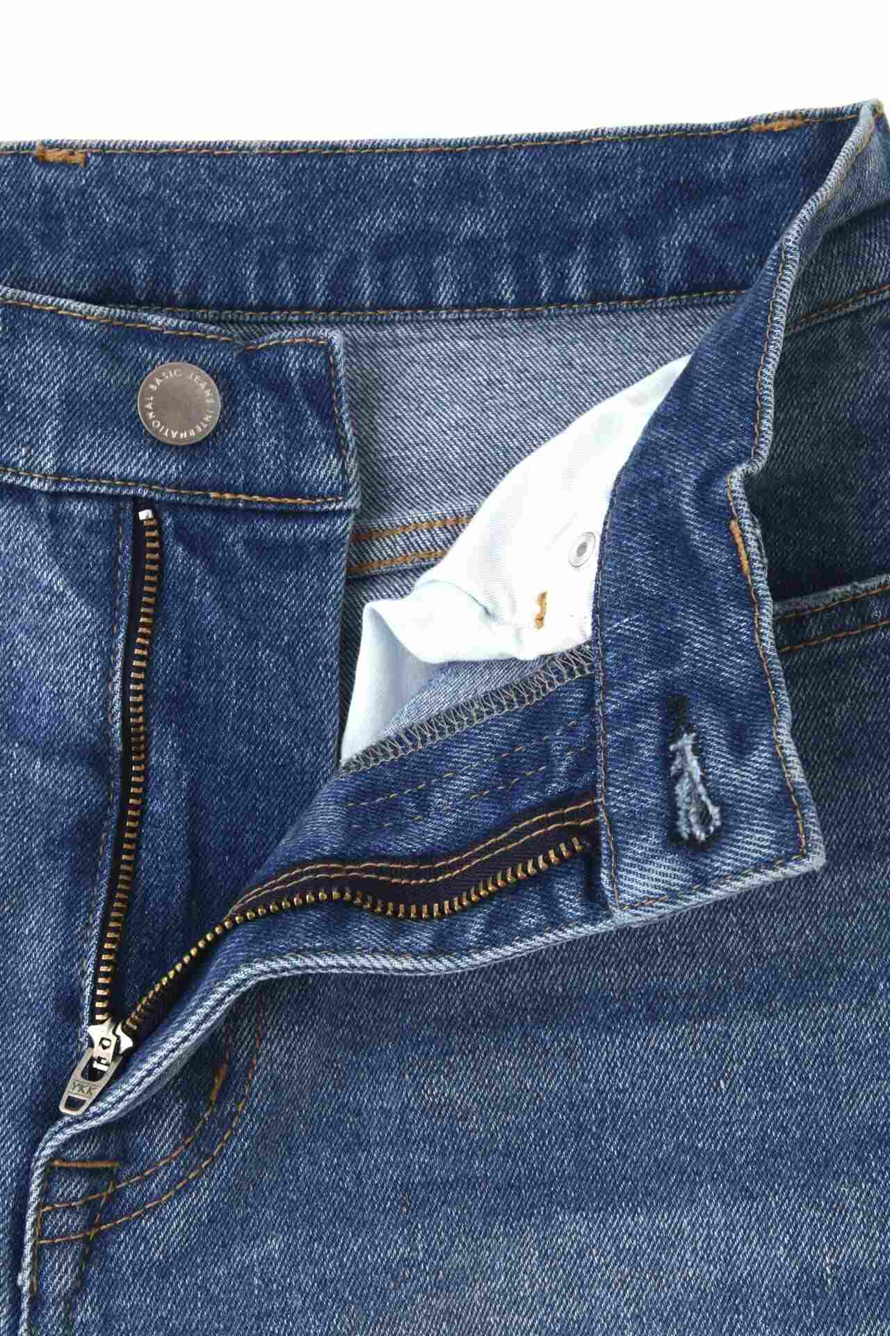 セミワイドデニムパンツ インディゴ