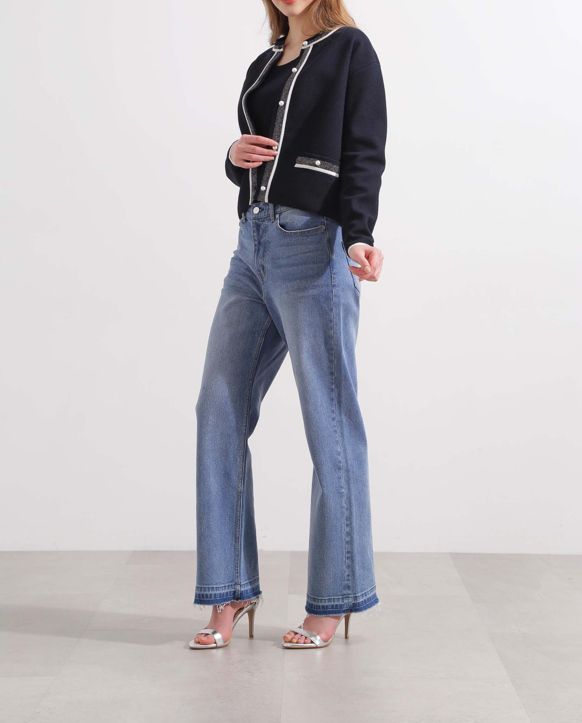 セミワイドデニムパンツ インディゴ