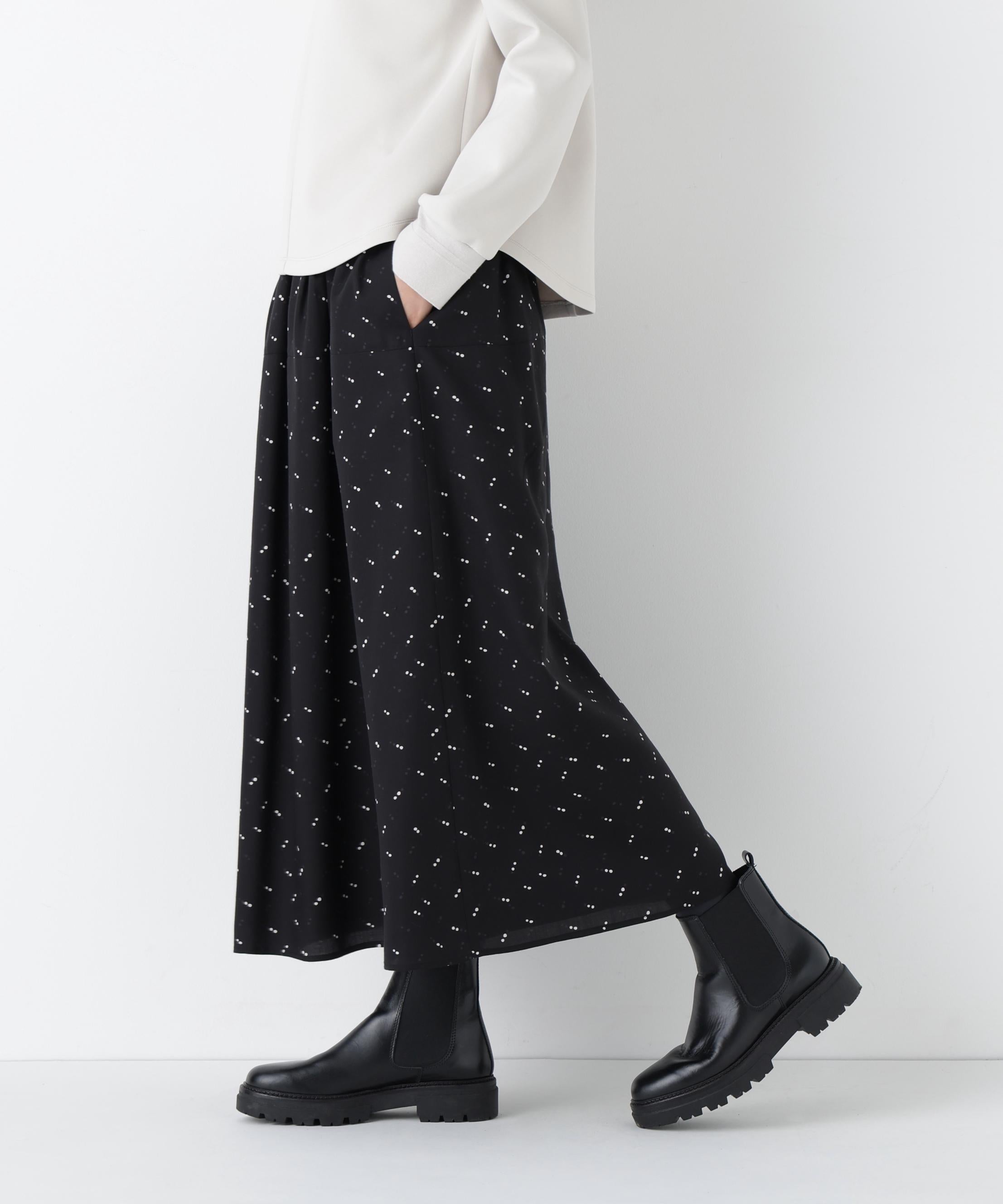 ◆変形ドットタックギャザーSK ブラックドット3