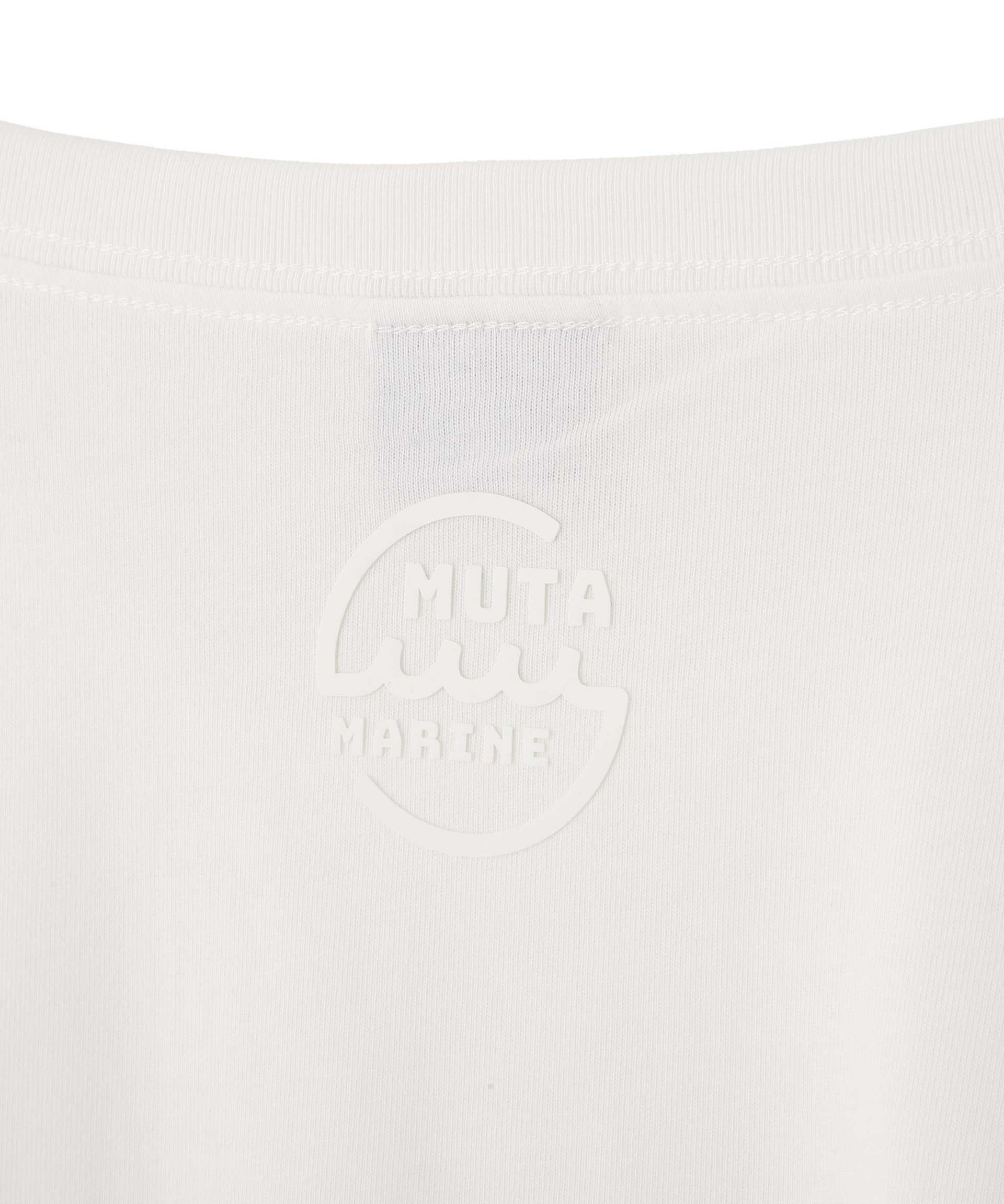 muta MARINE/ムータ マリン/別注 Three America Heart LS TEE ホワイト