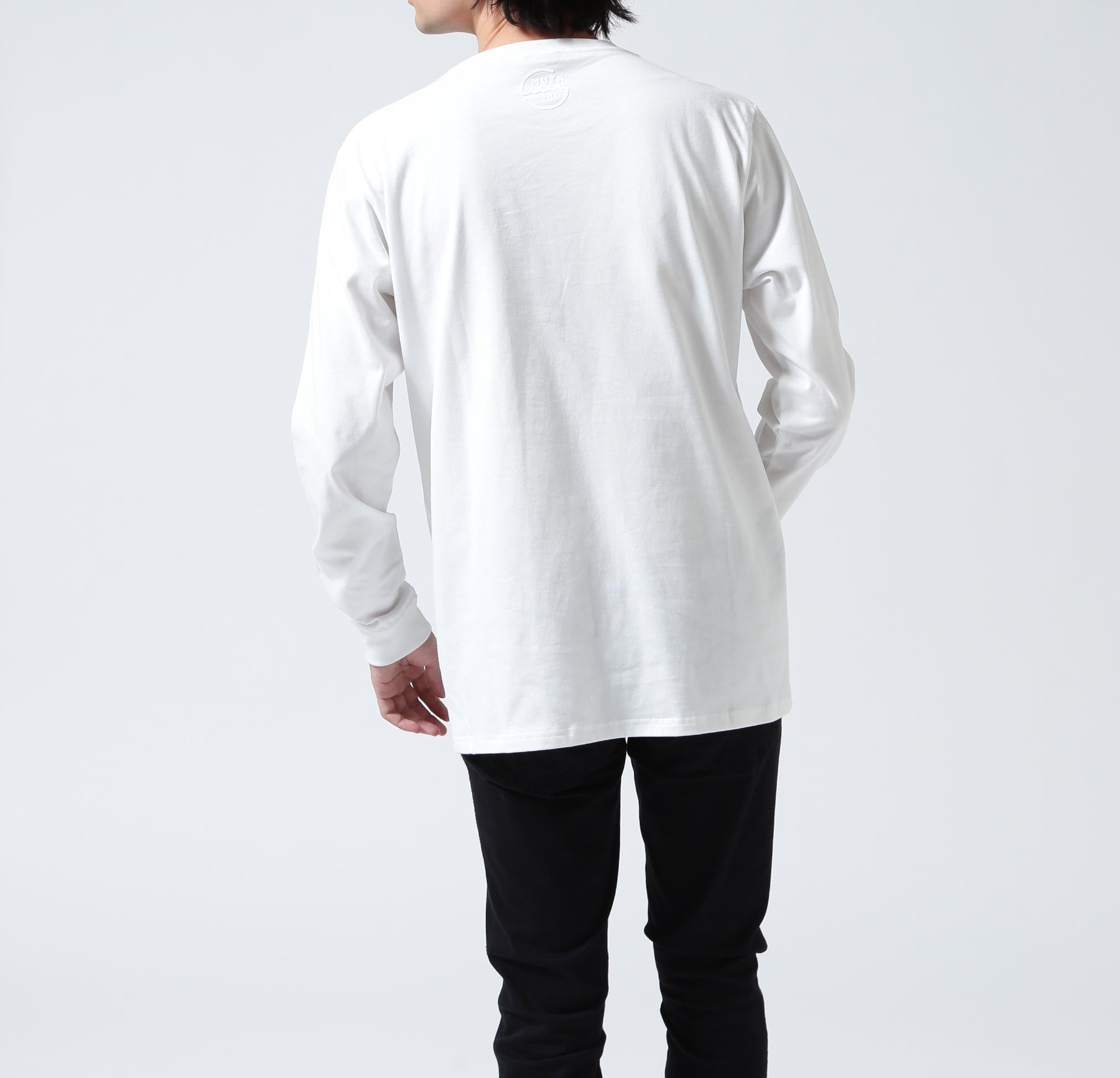 muta MARINE/ムータ マリン/別注 Three America Heart LS TEE ホワイト