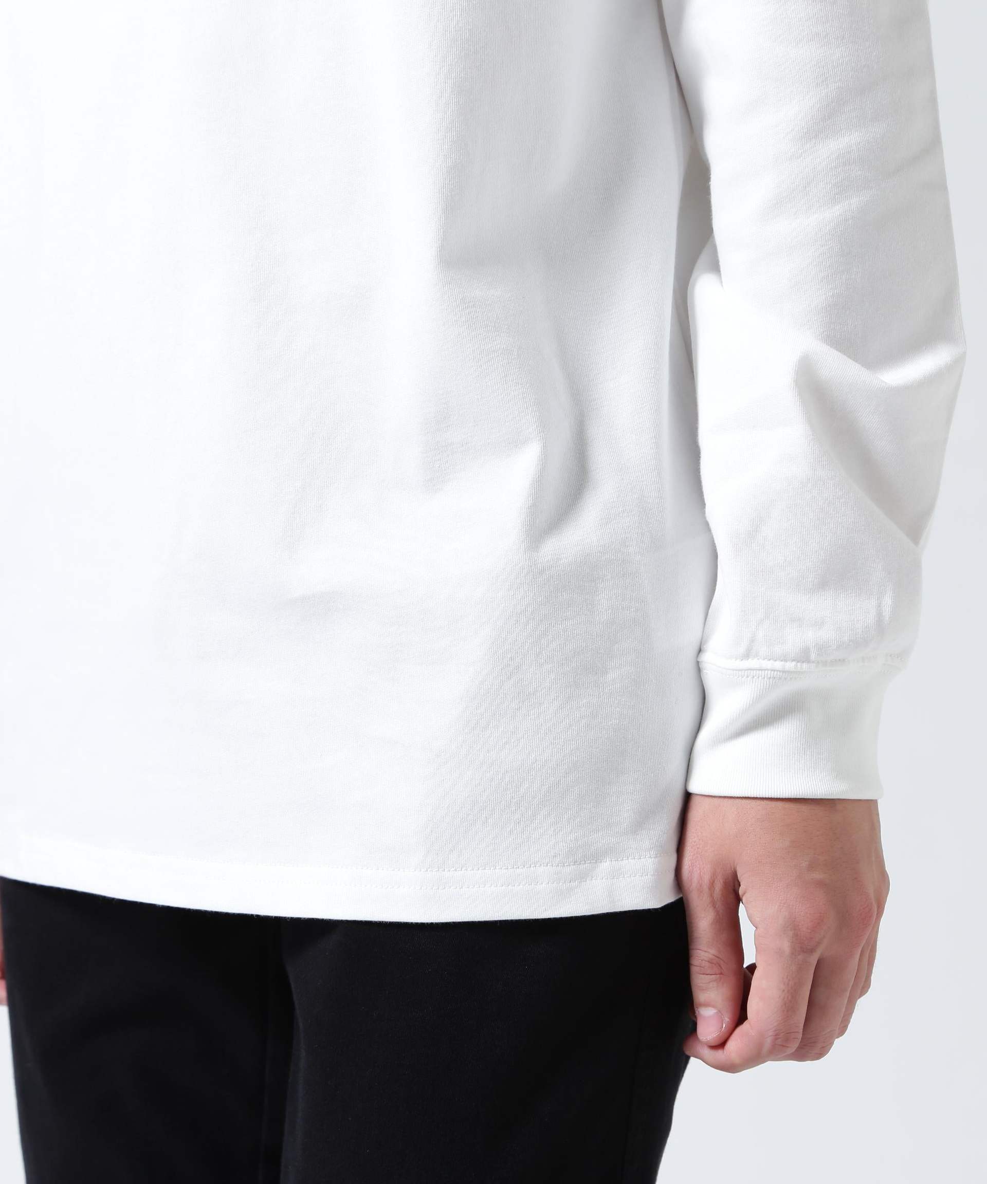 muta MARINE/ムータ マリン/別注 Three America Heart LS TEE ホワイト