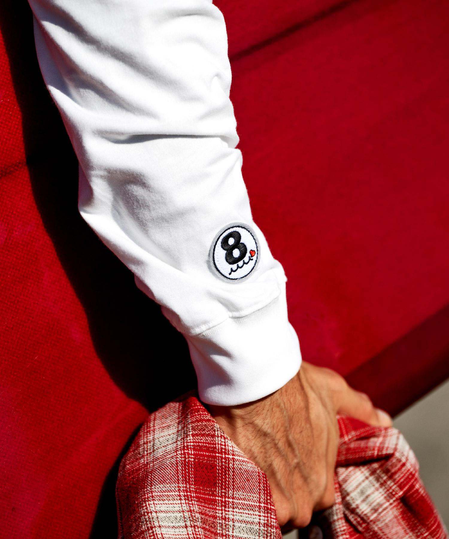 muta MARINE/ムータ マリン/別注 Three America Heart LS TEE ホワイト