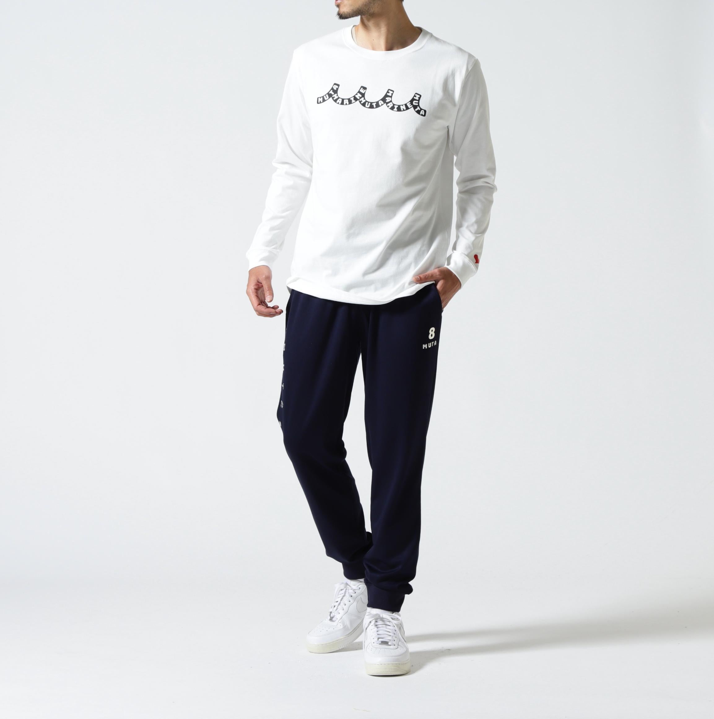 muta MA>INE/ムータ マリン/別注Wave muta MA>INE LS Tee ホワイト
