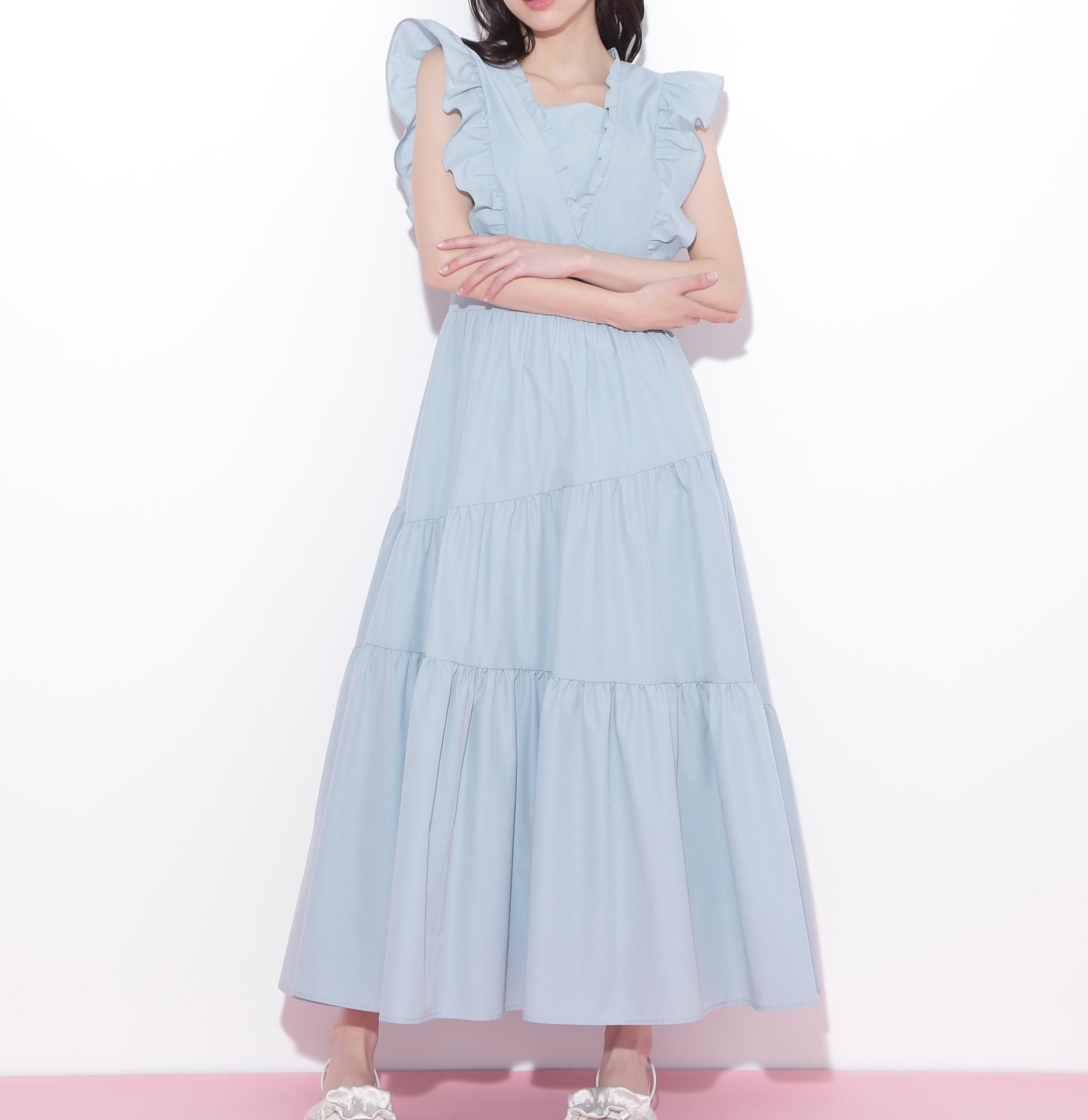 ティアードワンピース グリーン