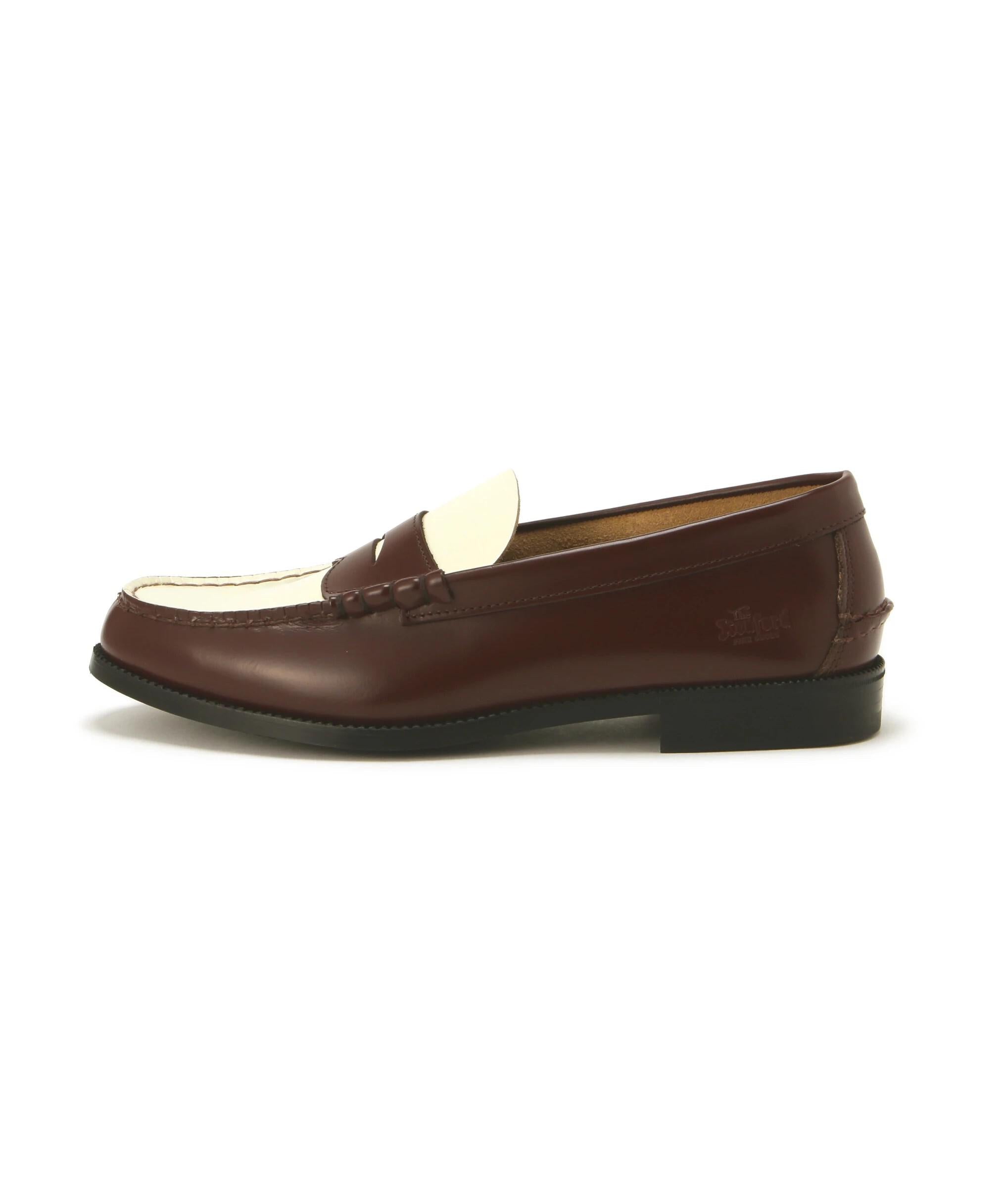 The Kenford Fineshoes/MENS COMBI LOAFERS / DARK BROWN WHITE ブラウン