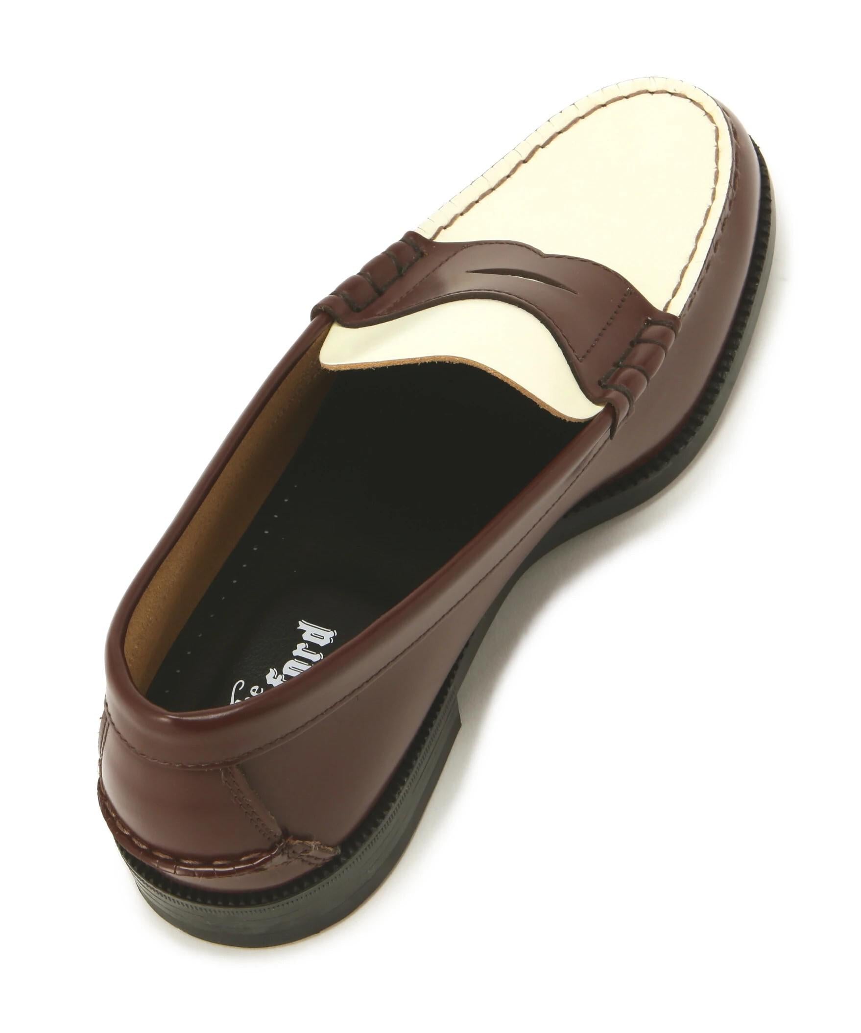 The Kenford Fineshoes/MENS COMBI LOAFERS / DARK BROWN WHITE ブラウン