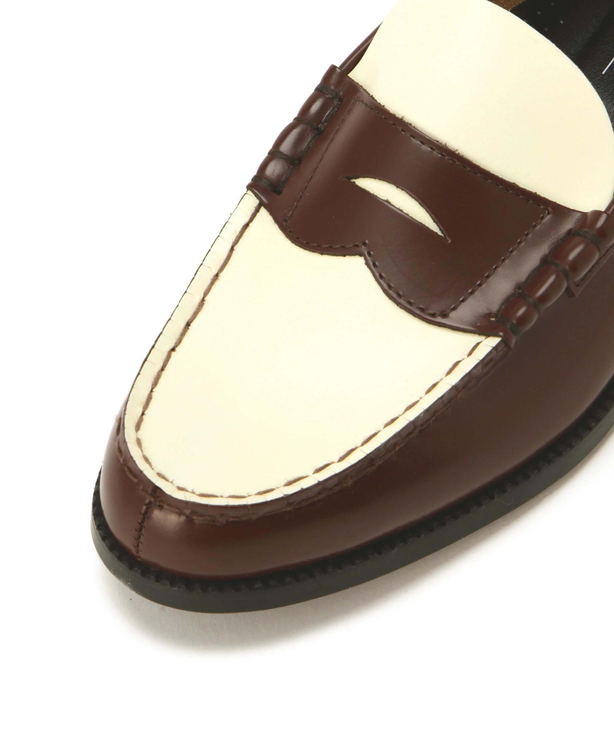 The Kenford Fineshoes/MENS COMBI LOAFERS / DARK BROWN WHITE ブラウン