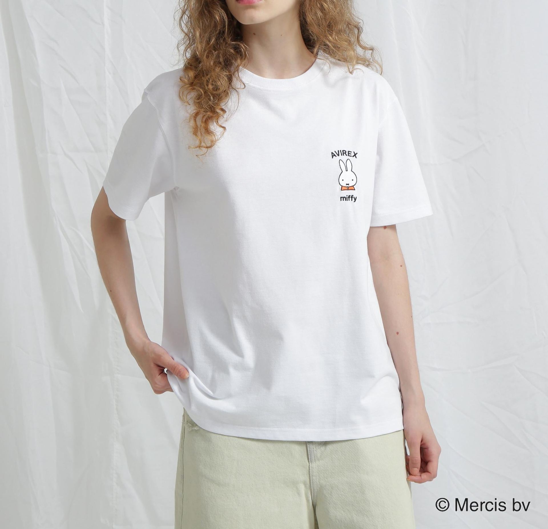 《AVI>EX×miffy》WER限定 SAGA>A T-SHI>T/アヴィレックス×ミッフィー サガラTシャツ ホワイト
