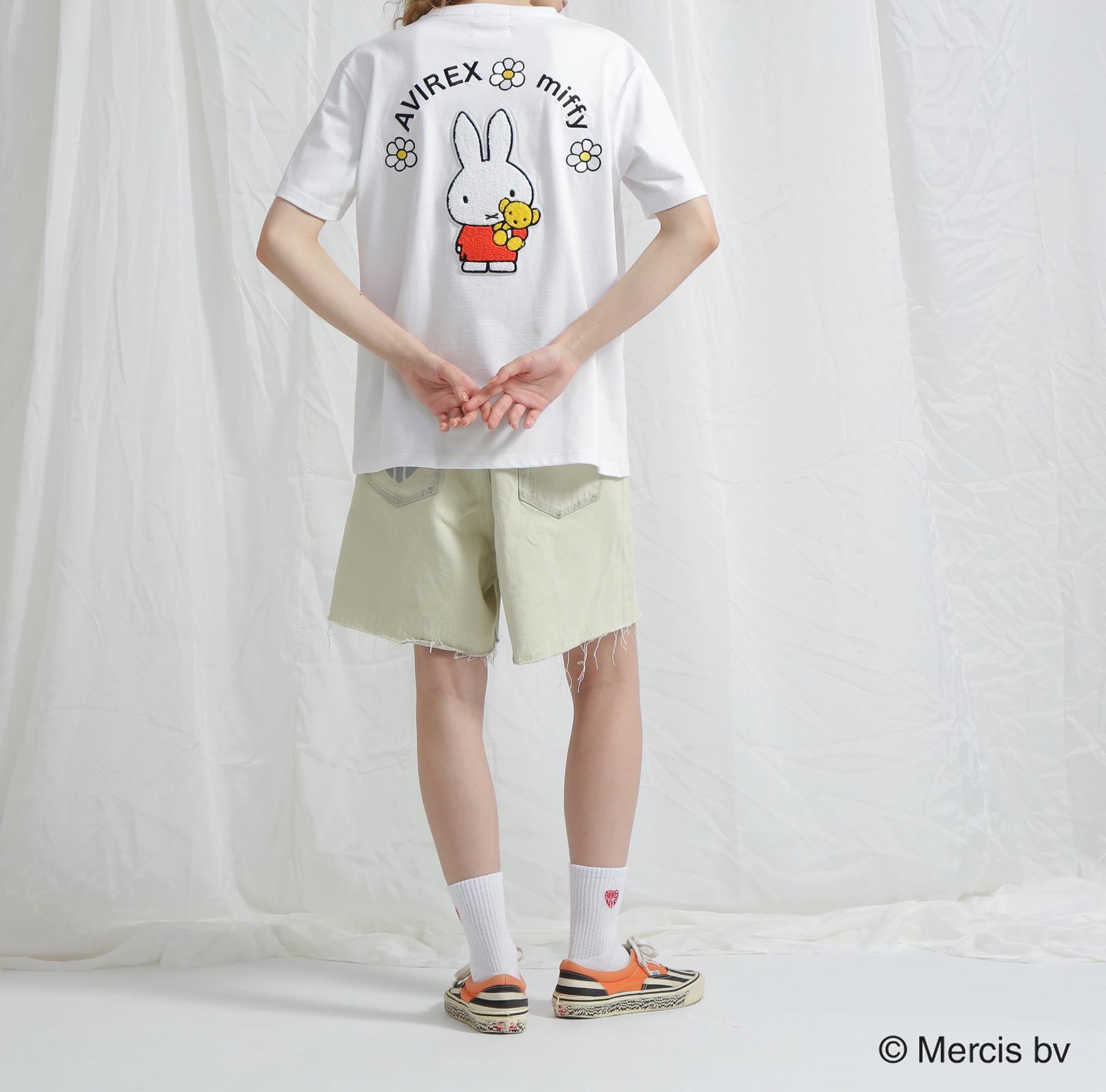 《AVI>EX×miffy》WER限定 SAGA>A T-SHI>T/アヴィレックス×ミッフィー サガラTシャツ ホワイト