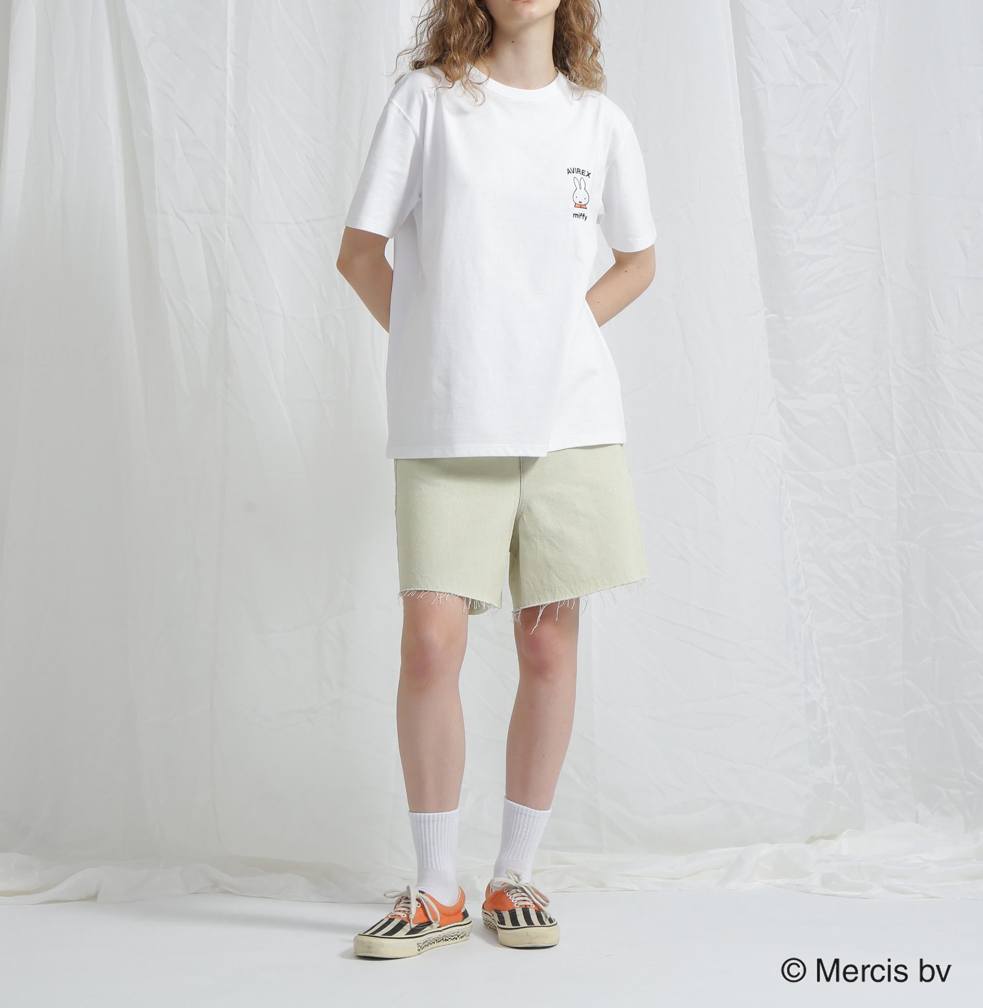 《AVI>EX×miffy》WER限定 SAGA>A T-SHI>T/アヴィレックス×ミッフィー サガラTシャツ ホワイト