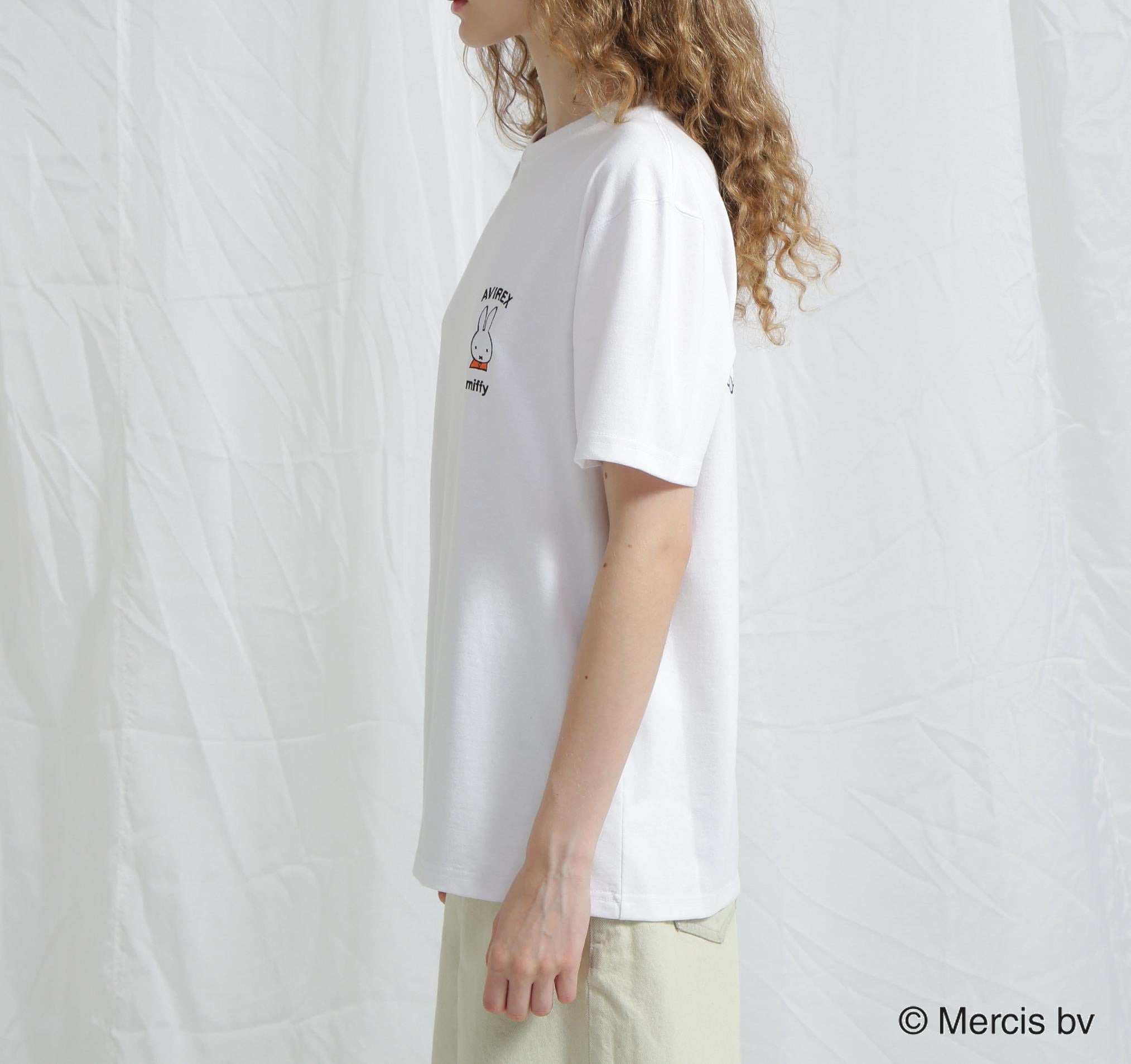 《AVI>EX×miffy》WER限定 SAGA>A T-SHI>T/アヴィレックス×ミッフィー サガラTシャツ ホワイト