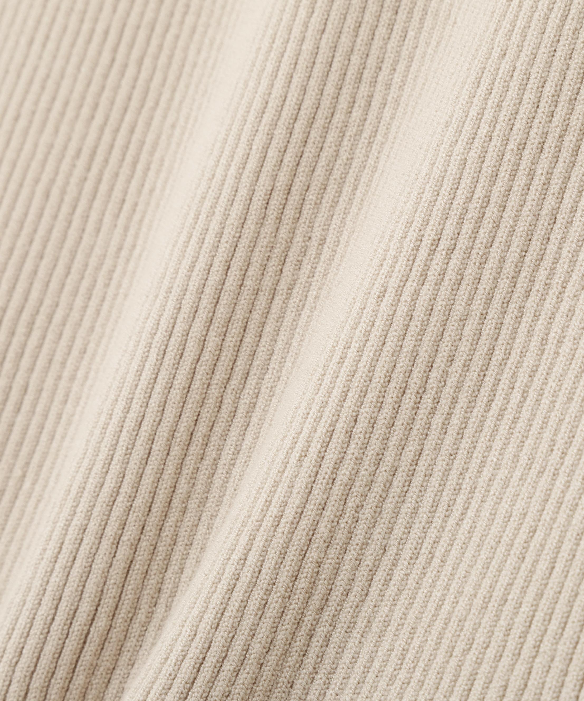 レーシーカフスリブニット ベージュ系2