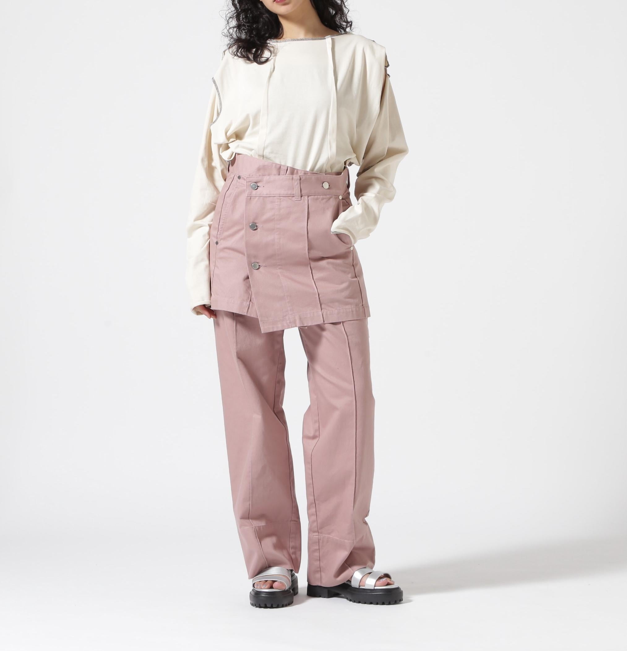 VOLTAGE CONT>OL FILTE>/ヴォルテージコントロールフィルター/PIN TUCK LOOSE CHINO ピンク