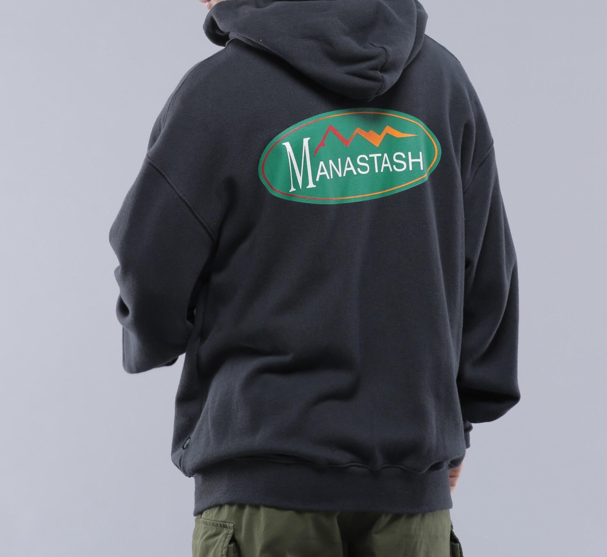 MANASTASH/マナスタッシュ/CASCADE HOODIE O>IGINAL LOGO ブラック