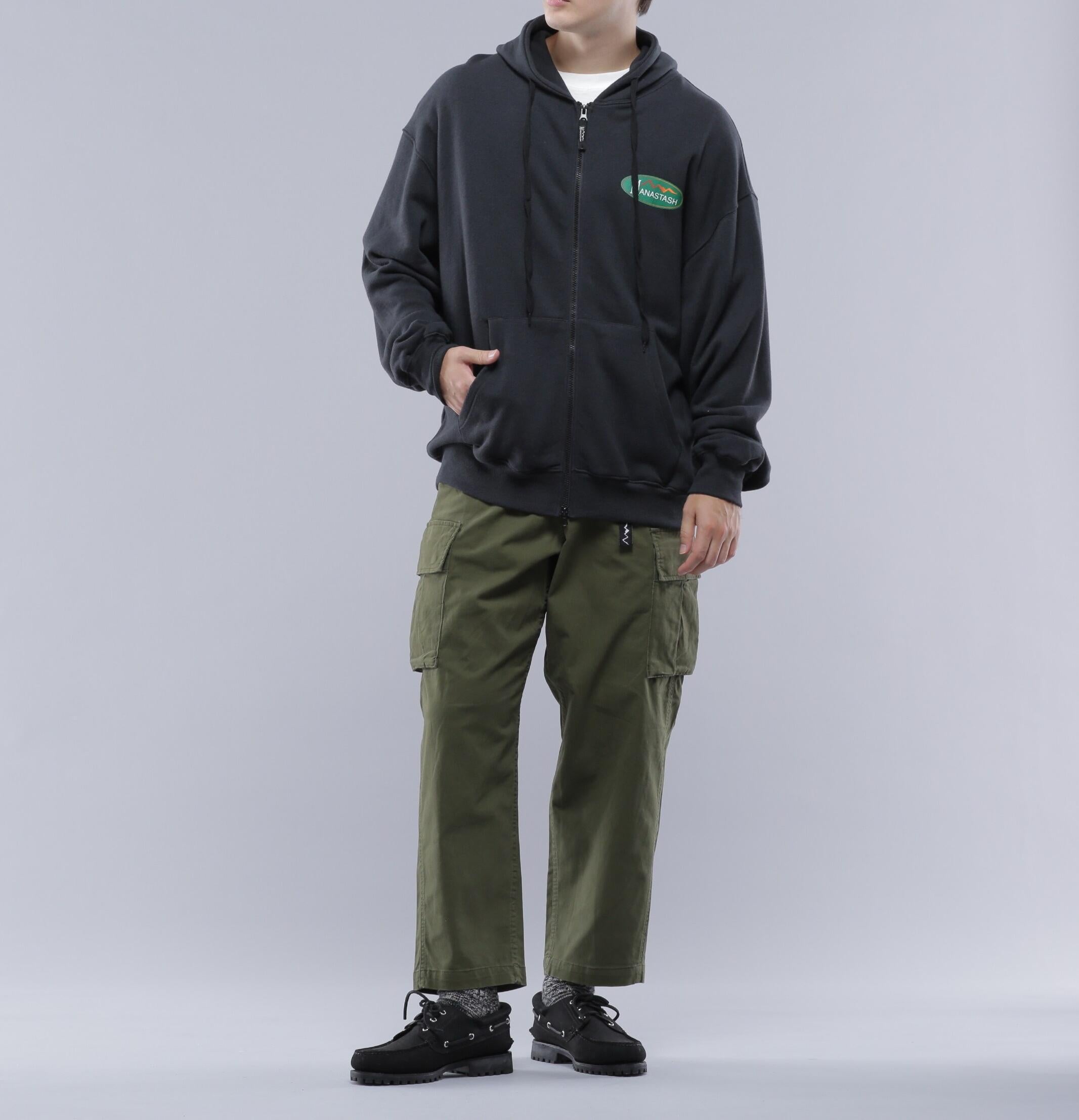 MANASTASH/マナスタッシュ/CASCADE HOODIE O>IGINAL LOGO ブラック