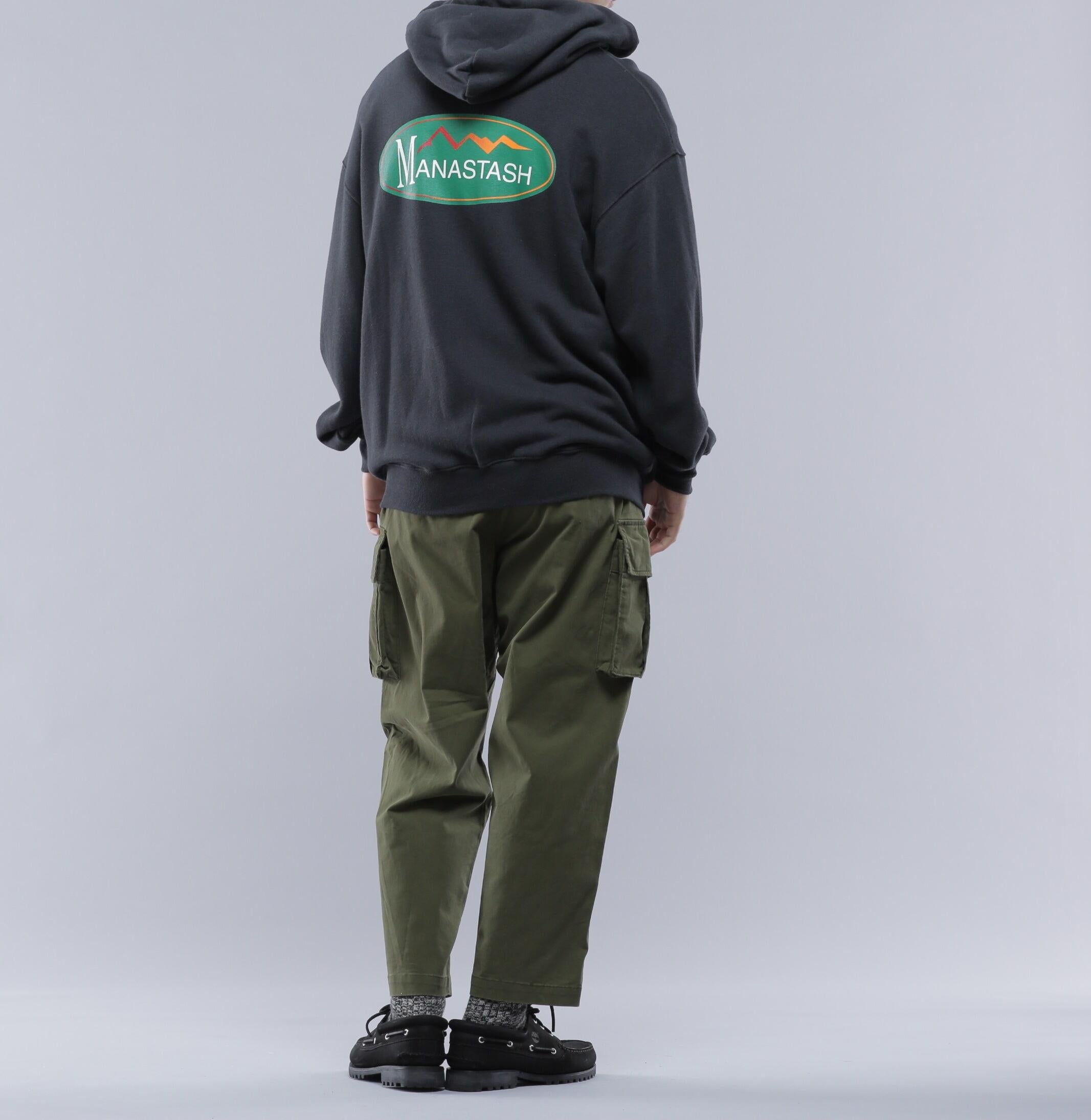 MANASTASH/マナスタッシュ/CASCADE HOODIE O>IGINAL LOGO ブラック