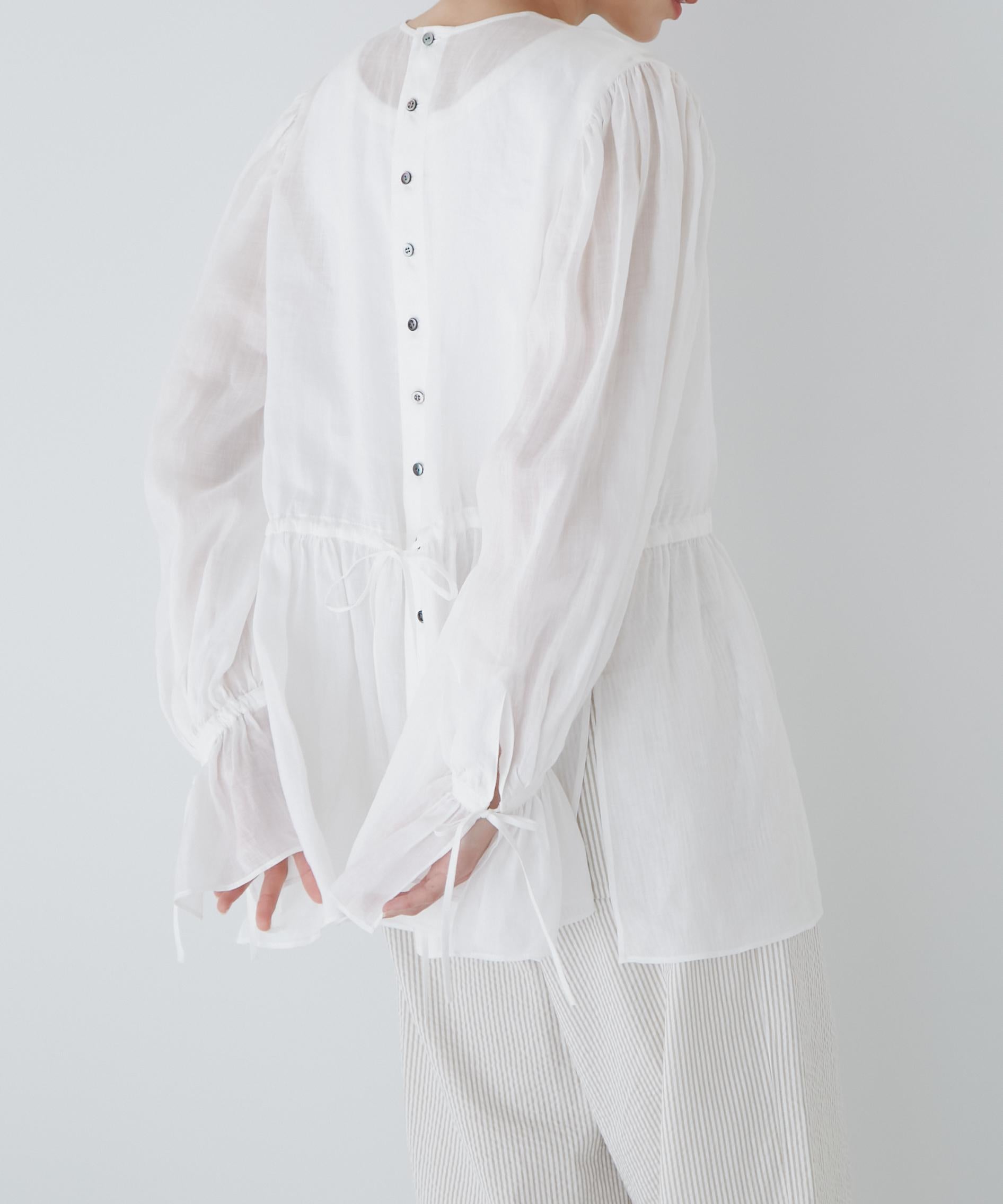 菊池亜希子×LEE×hwコラボボリュームブラウス(オフィシャルサイト限定”丈長めあり”) ホワイト