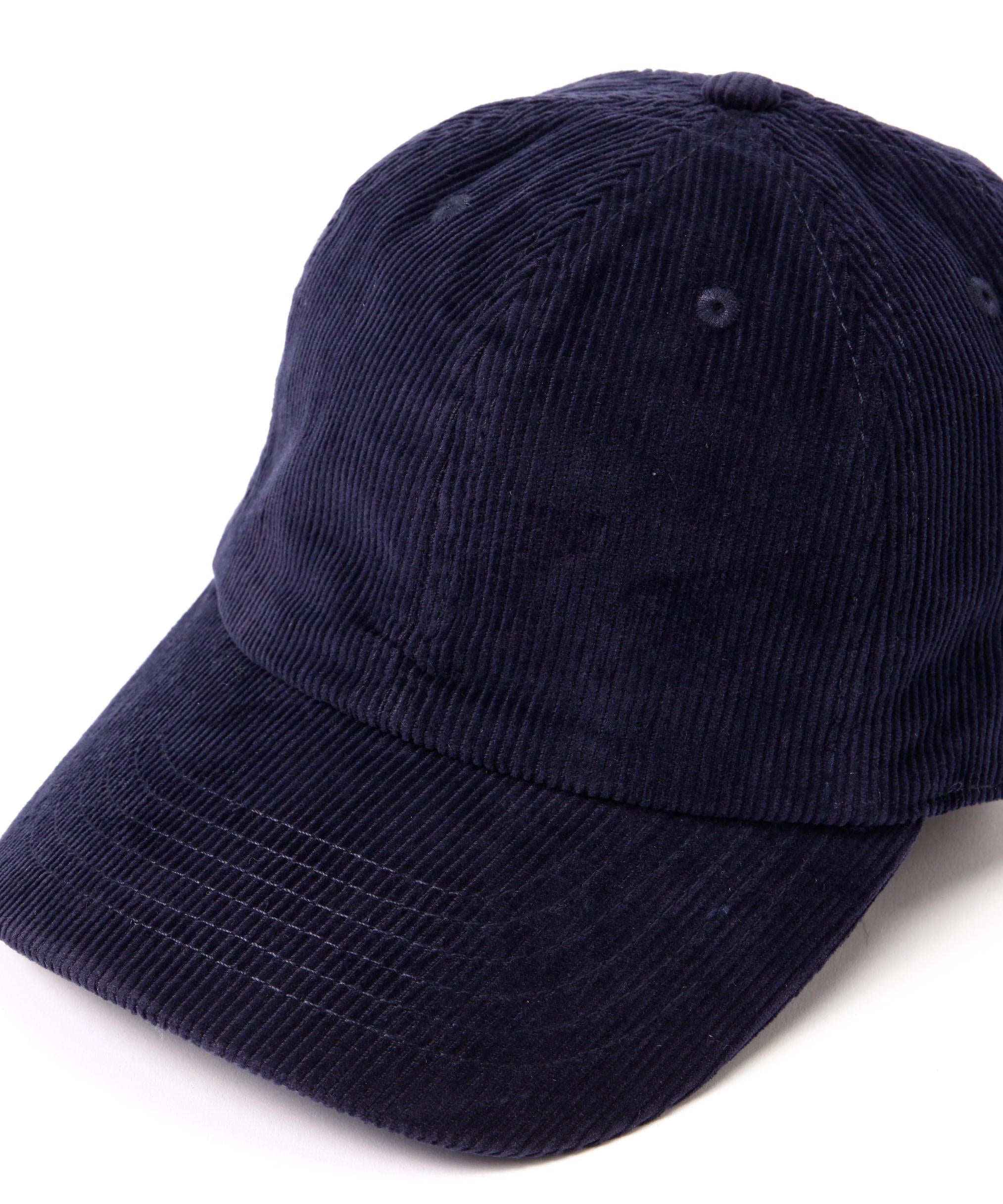 〈NEWHATTAN〉コーデュロイキャップ ネイビー