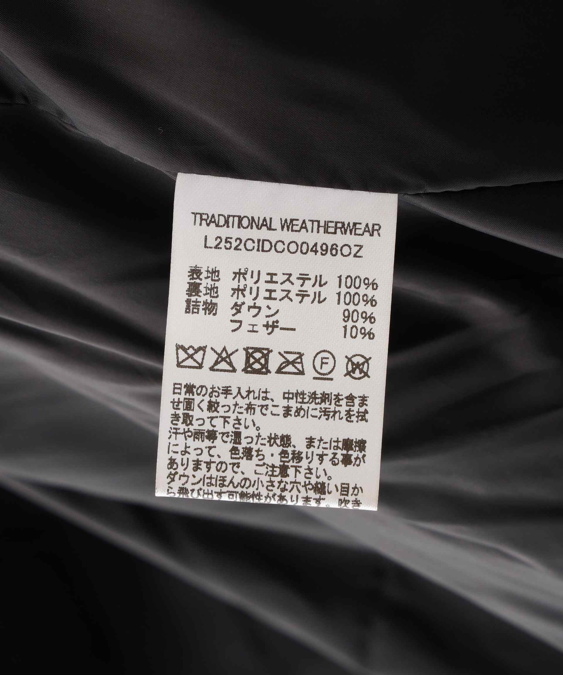 Traditional Weatherwear/ARKLEY DOWN PACKABLE ブラック