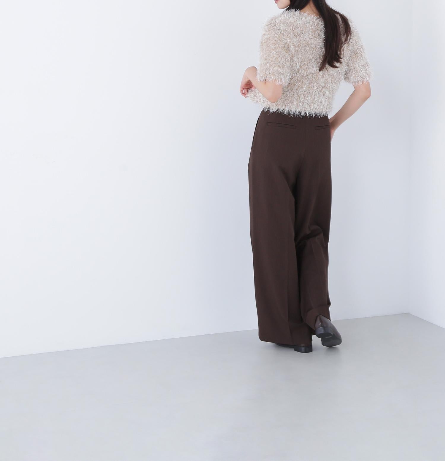 ミックスシャギーニット ベージュミックス2