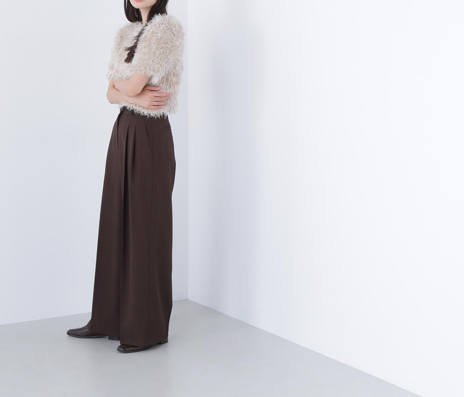 ミックスシャギーニット ベージュミックス2