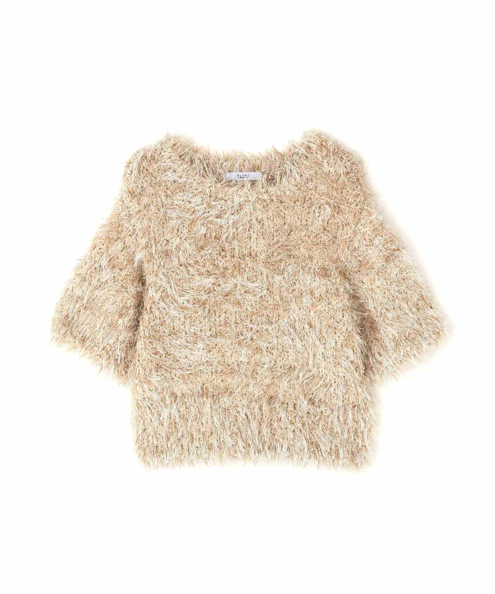 ミックスシャギーニット ベージュミックス2