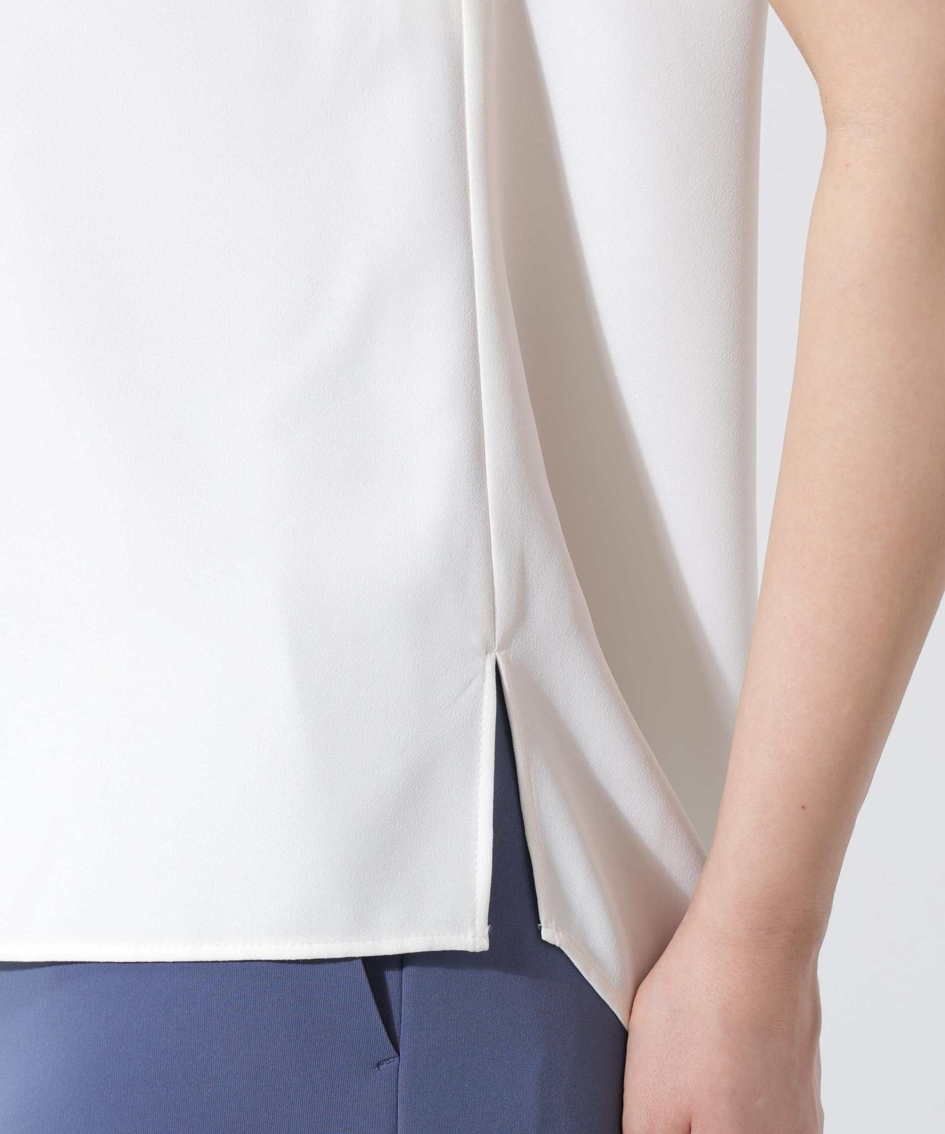 パイピングダブルブラウス ホワイト