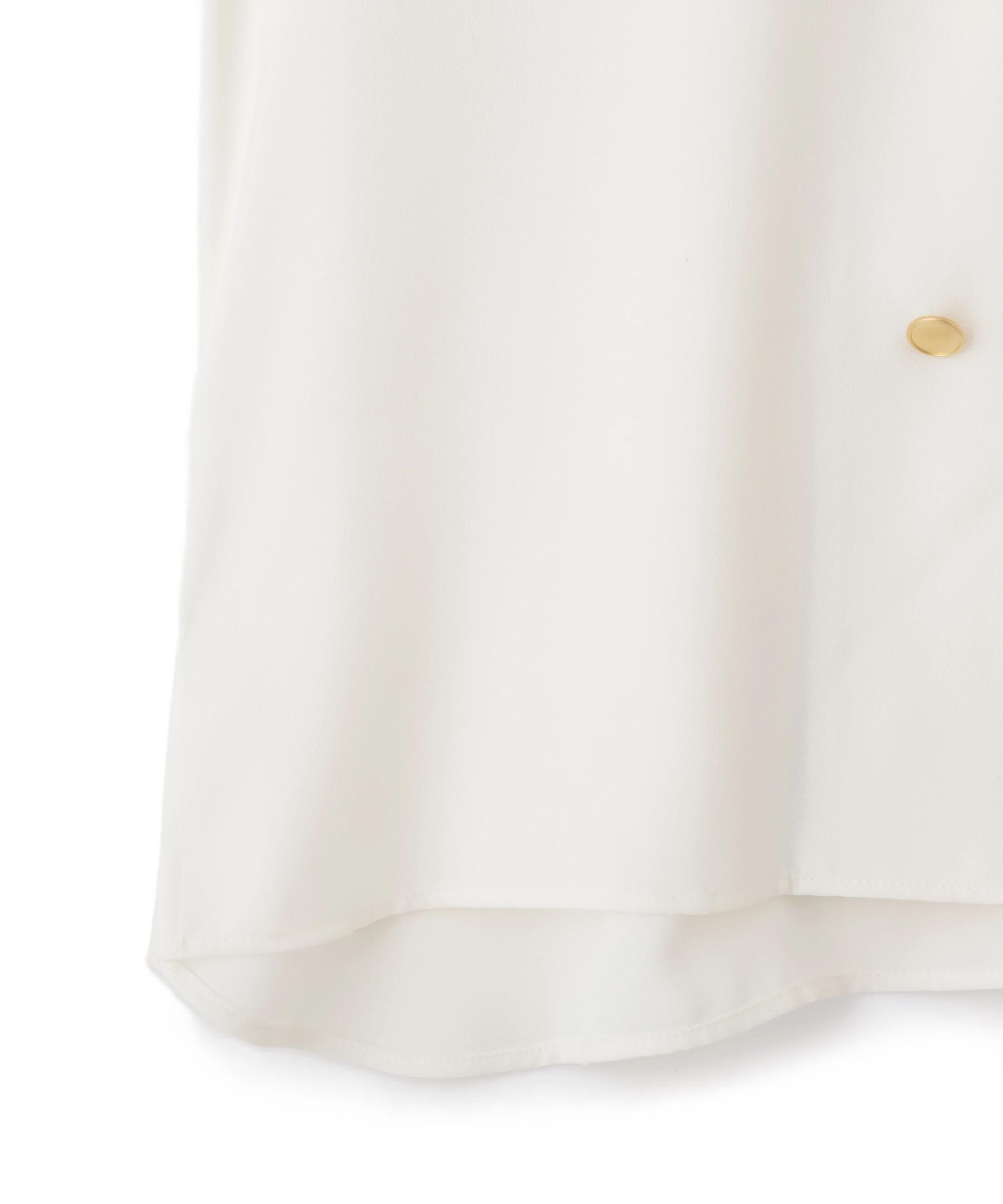 パイピングダブルブラウス ホワイト