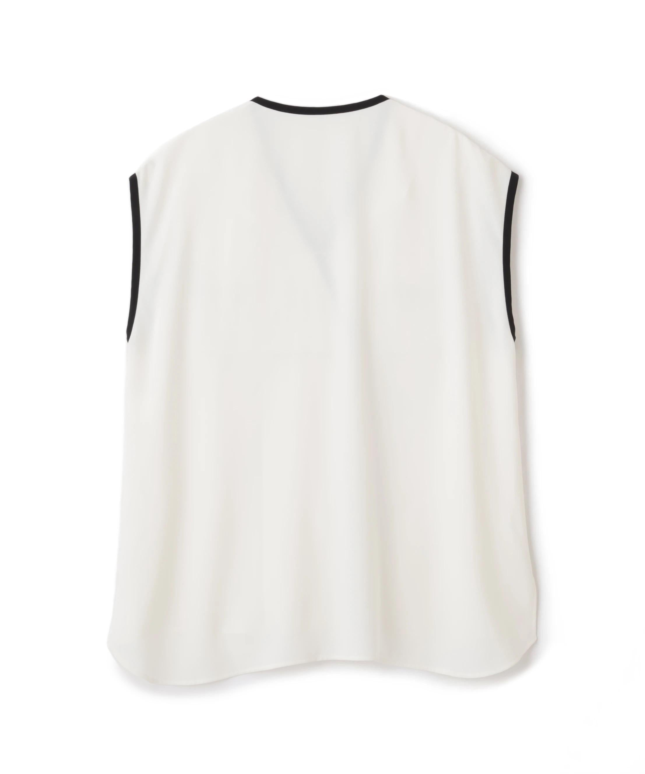 パイピングダブルブラウス ホワイト